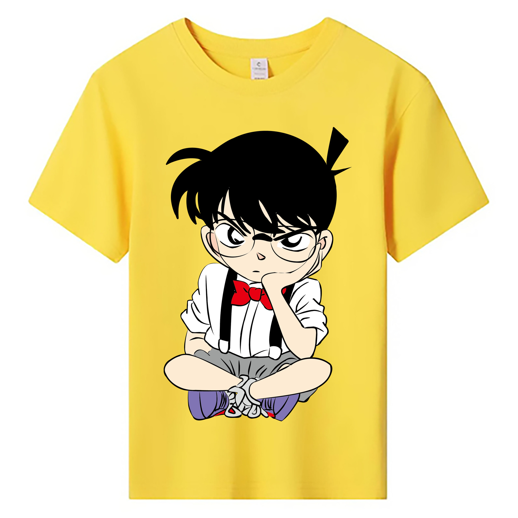 （画像用） 名探偵コナン 江戸川 コナン Detective Conan Conan Edogawa 綿100％キッズTシャツ（フロントプリント）