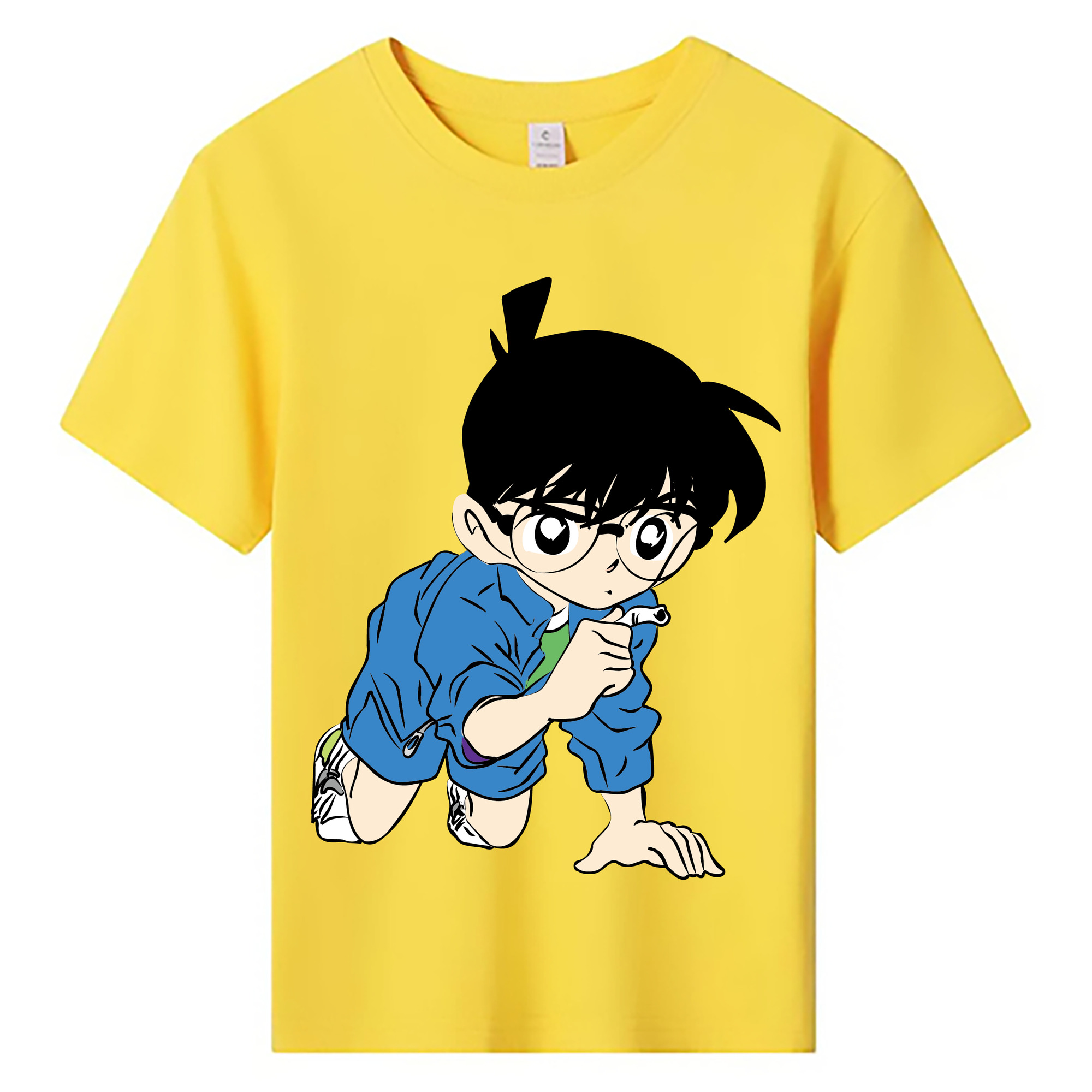 （画像用） 名探偵コナン 江戸川 コナン Detective Conan Conan Edogawa 綿100％キッズTシャツ（フロントプリント）
