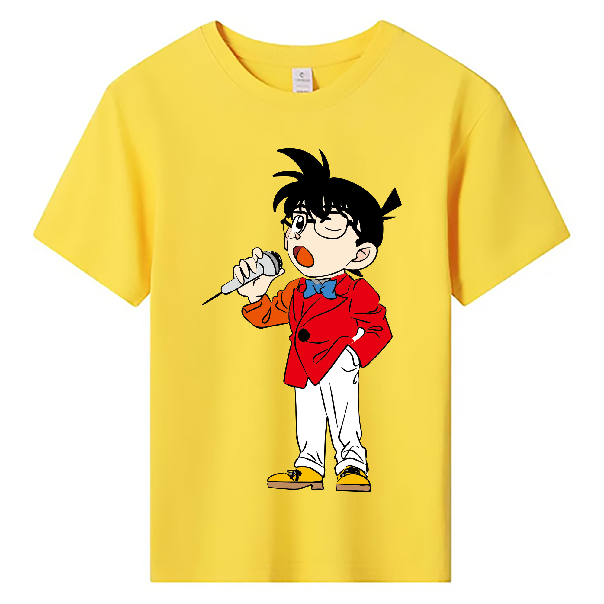 （画像用） 名探偵コナン 江戸川 コナン Detective Conan Conan Edogawa 綿100％キッズTシャツ（フロントプリント）