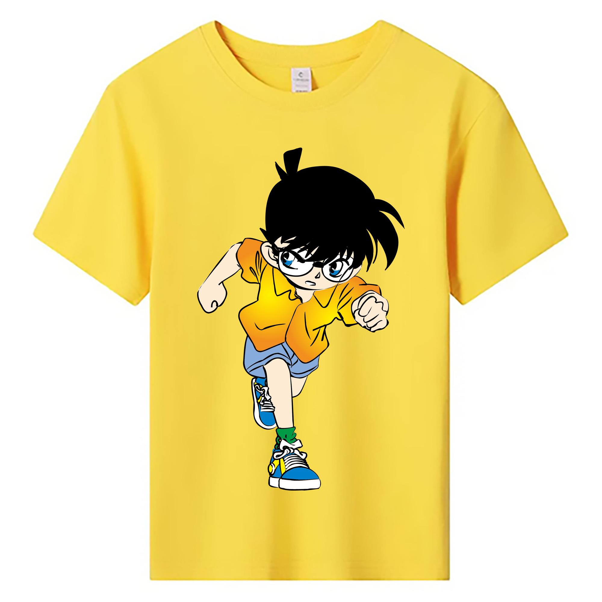 （画像用） 名探偵コナン 江戸川 コナン Detective Conan Conan Edogawa 綿100％キッズTシャツ（フロントプリント）
