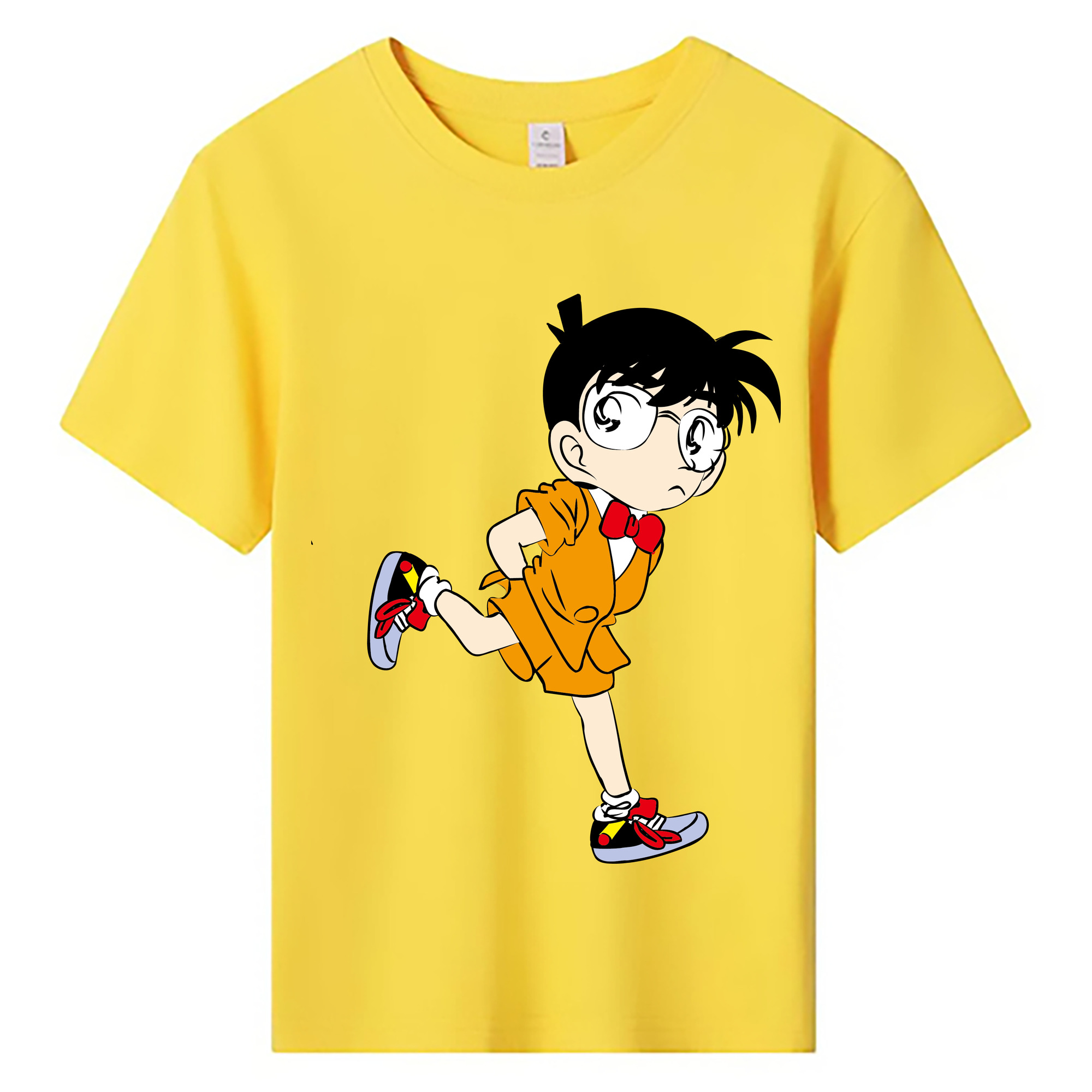 （画像用） 名探偵コナン 江戸川 コナン Detective Conan Conan Edogawa 綿100％キッズTシャツ（フロントプリント）
