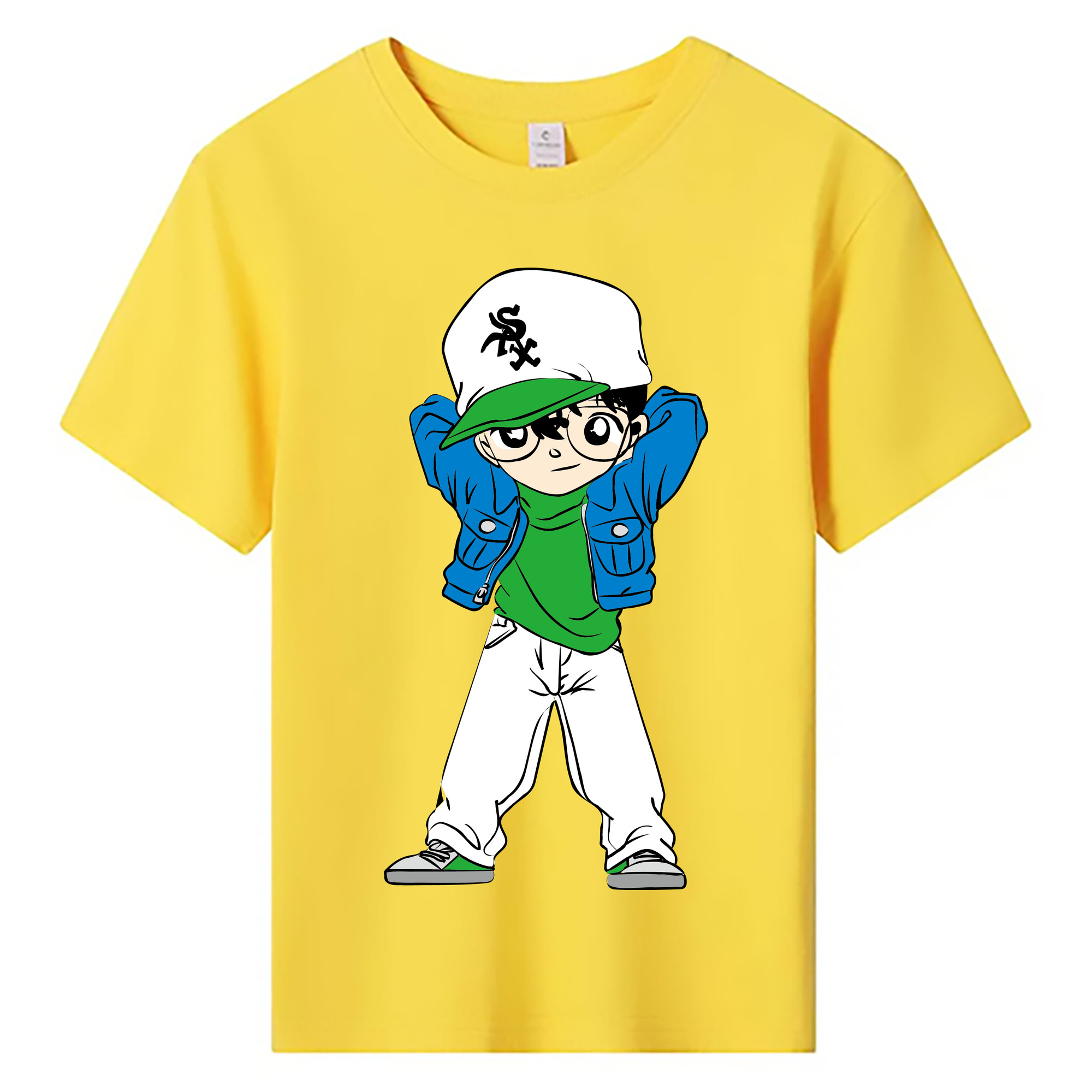 （画像用） 名探偵コナン 江戸川 コナン Detective Conan Conan Edogawa 綿100％キッズTシャツ（フロントプリント）