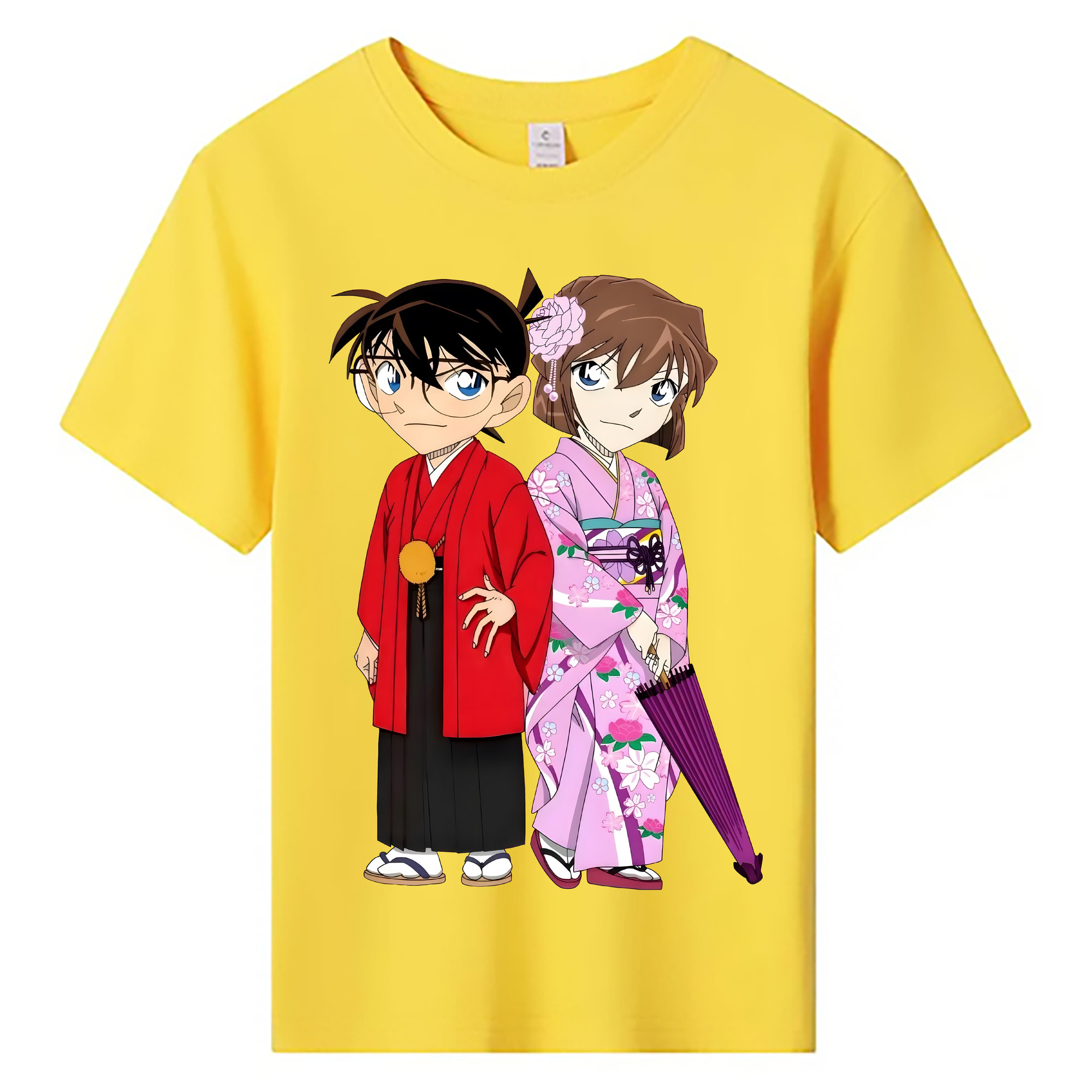 （画像用） 名探偵コナン 江戸川 コナン Detective Conan Conan Edogawa 綿100％キッズTシャツ（フロントプリント）
