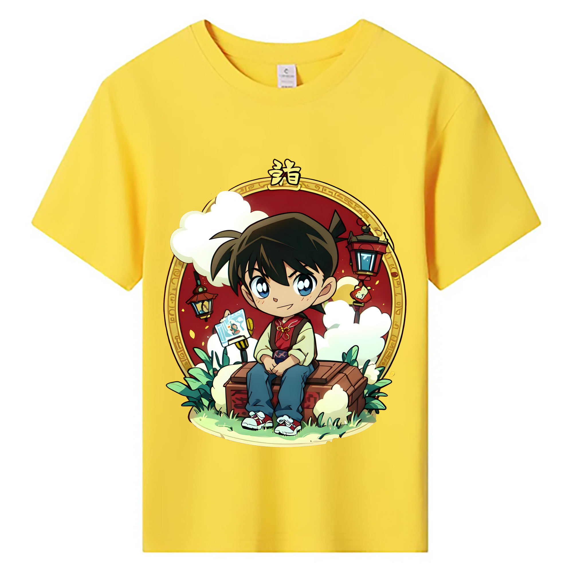 （画像用） 名探偵コナン 江戸川 コナン Detective Conan Conan Edogawa 綿100％キッズTシャツ（フロントプリント）