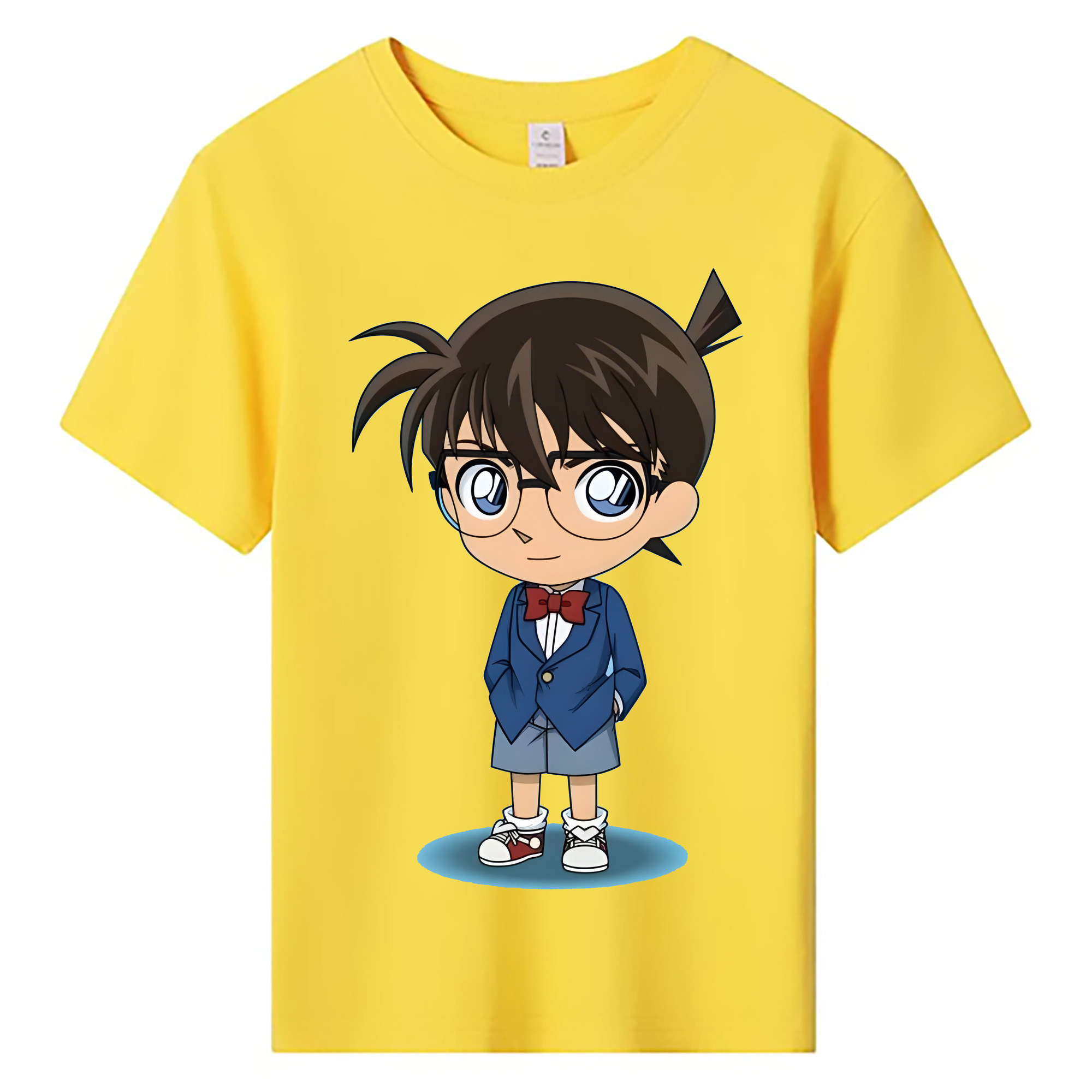 （画像用） 名探偵コナン 江戸川 コナン Detective Conan Conan Edogawa 綿100％キッズTシャツ（フロントプリント）