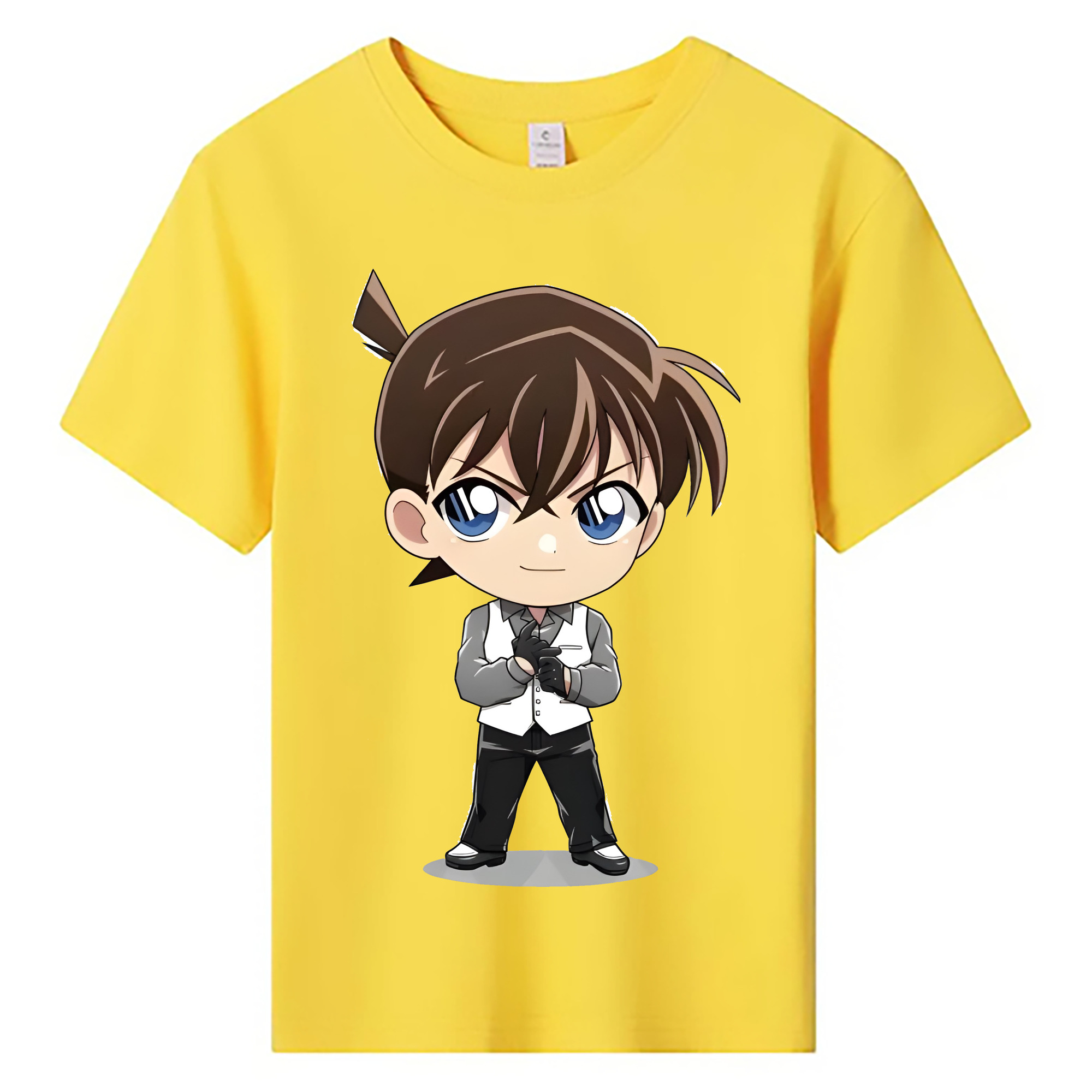 （画像用） 名探偵コナン 江戸川 コナン Detective Conan Conan Edogawa 綿100％キッズTシャツ（フロントプリント）