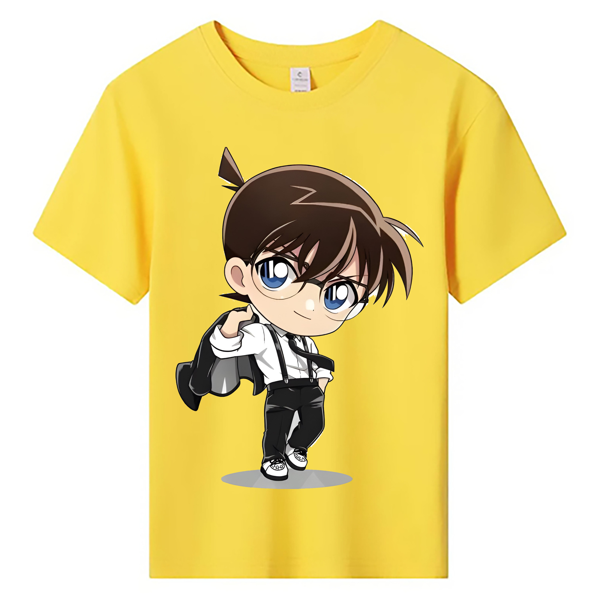 （画像用） 名探偵コナン 江戸川 コナン Detective Conan Conan Edogawa 綿100％キッズTシャツ（フロントプリント）