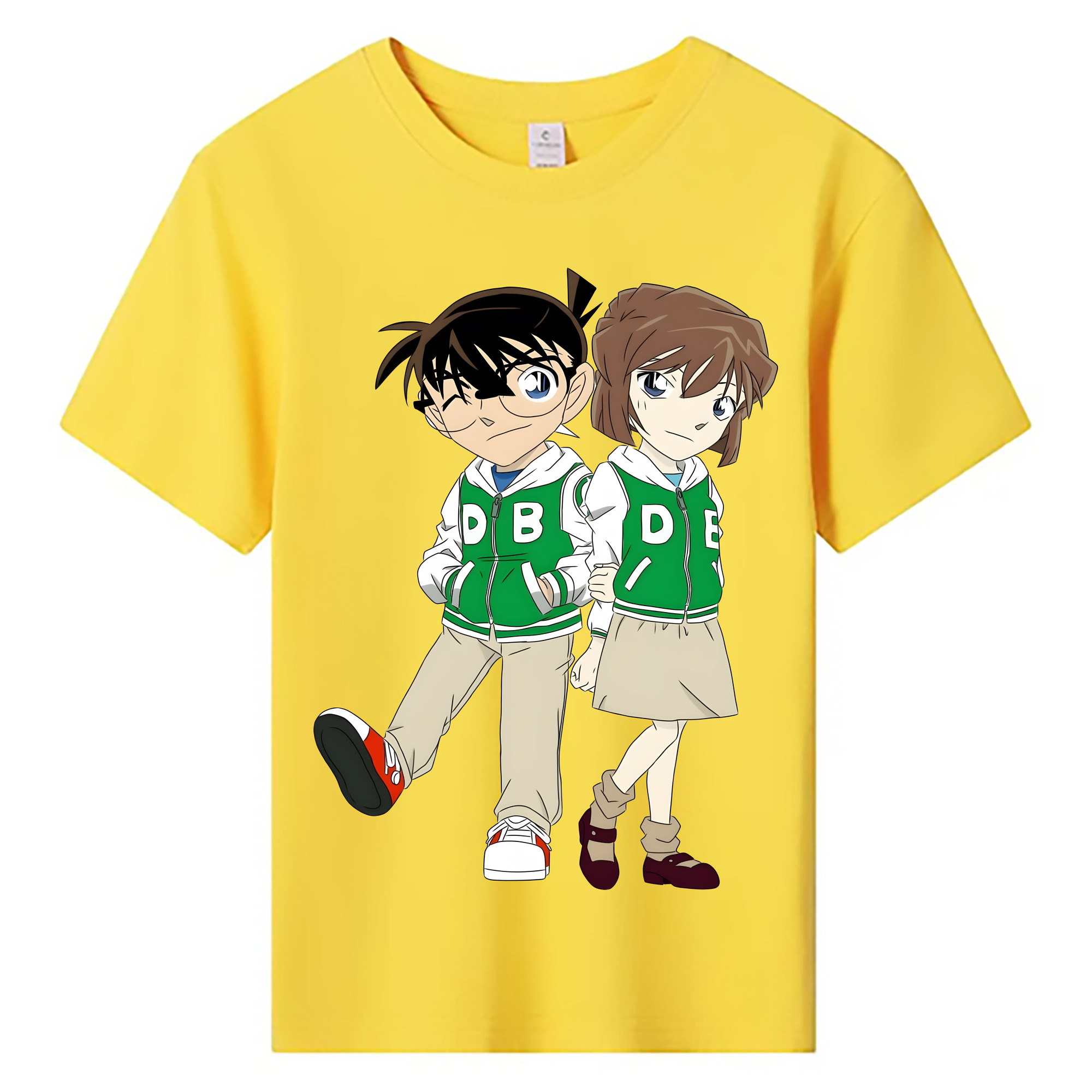 （画像用） 名探偵コナン 江戸川 コナン Detective Conan Conan Edogawa 綿100％キッズTシャツ（フロントプリント）