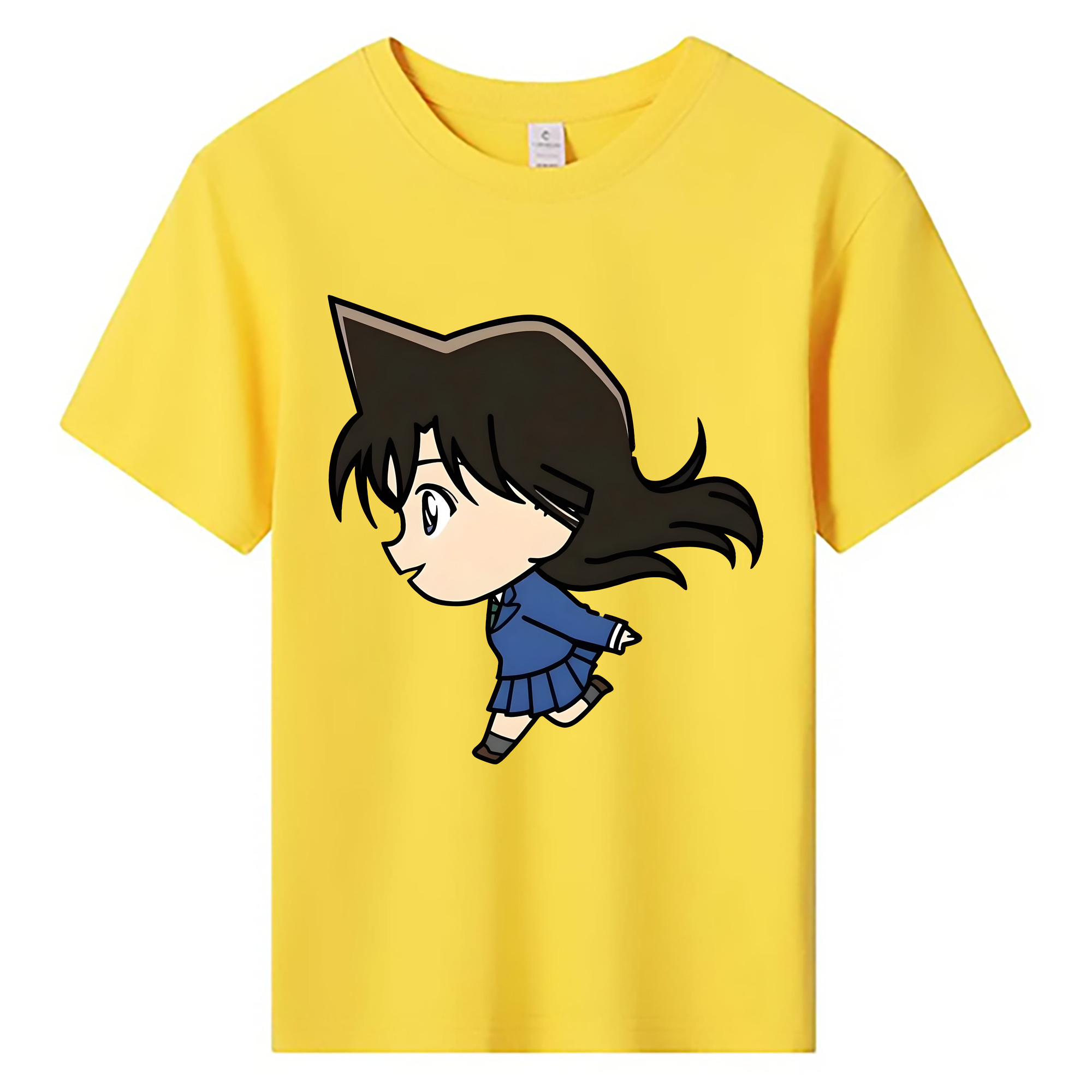 （画像用） 名探偵コナン 毛利 蘭 もうり らん、モーリ ラン Detective Conan Rachel Moore 綿100％キッズTシャツ（フロントプリント）
