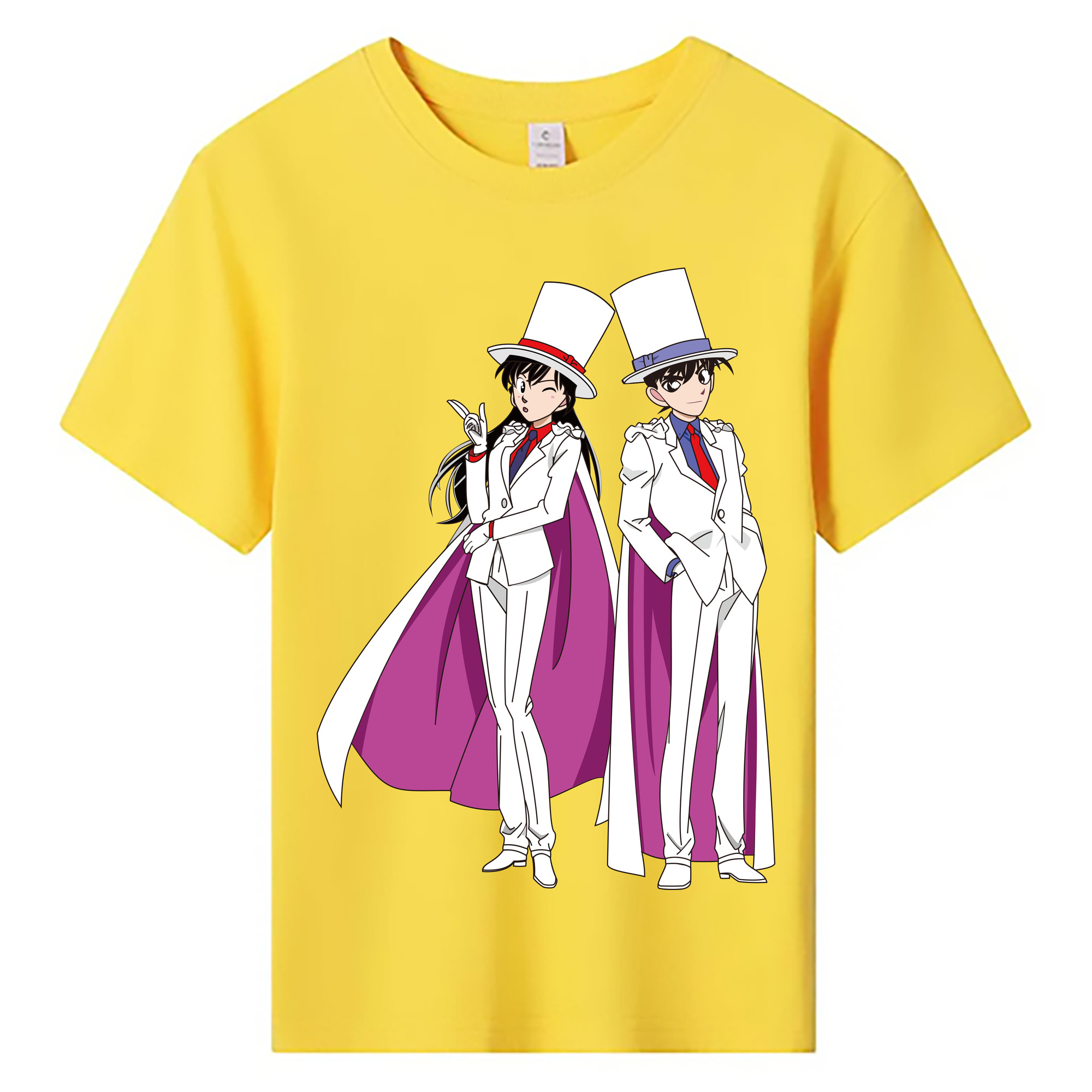 （画像用） 名探偵コナン くろば かいと Detective Conan Kuroba Kaito 綿100％キッズTシャツ（フロントプリント）