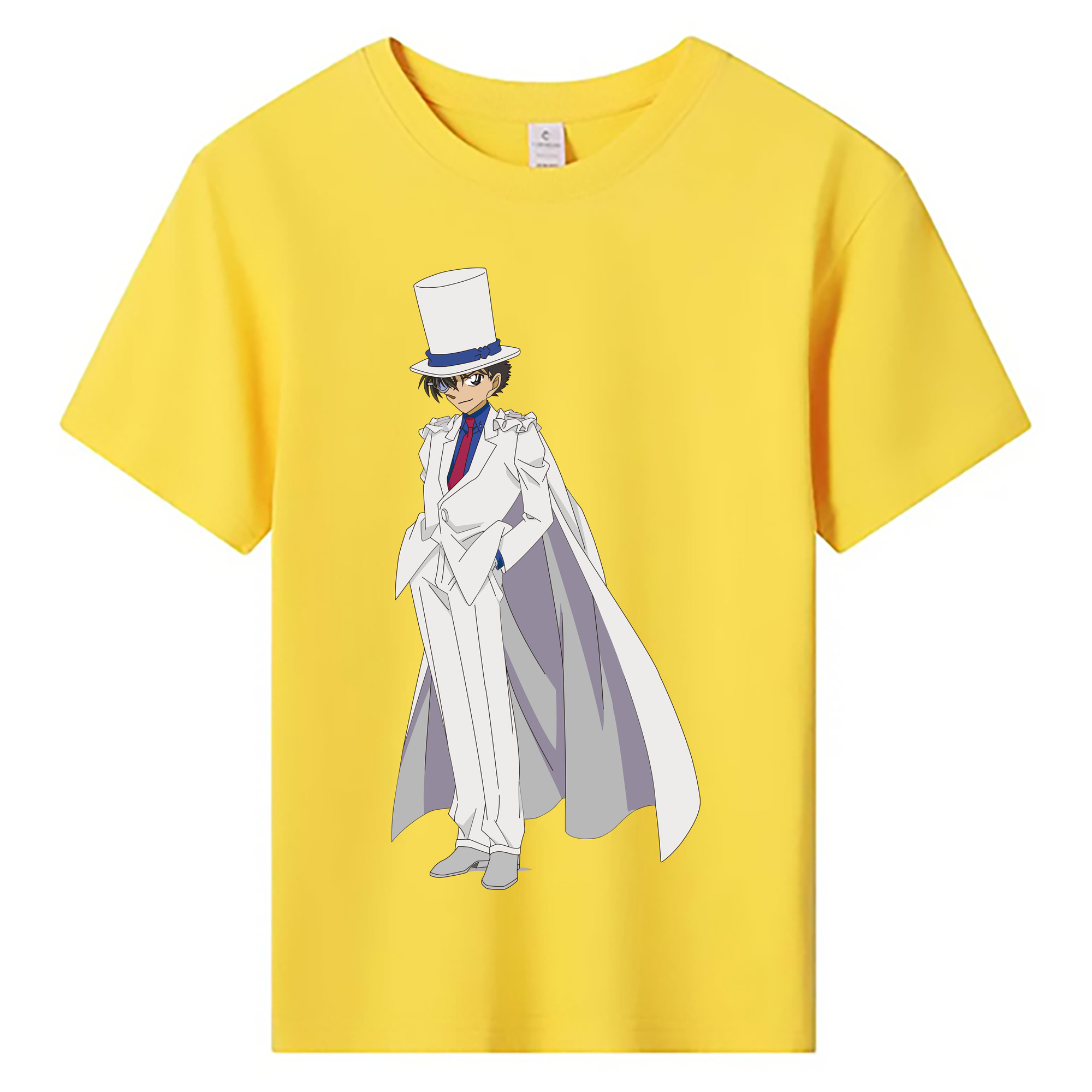 （画像用） 名探偵コナン くろば かいと Detective Conan Kuroba Kaito 綿100％キッズTシャツ（フロントプリント）