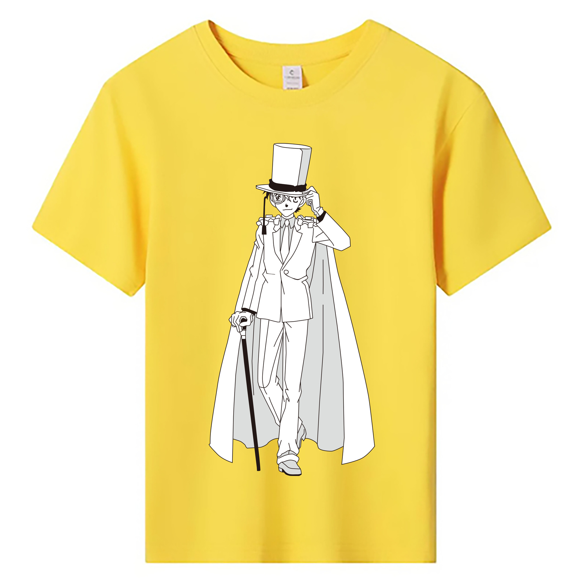 （画像用） 名探偵コナン くろば かいと Detective Conan Kuroba Kaito 綿100％キッズTシャツ（フロントプリント）