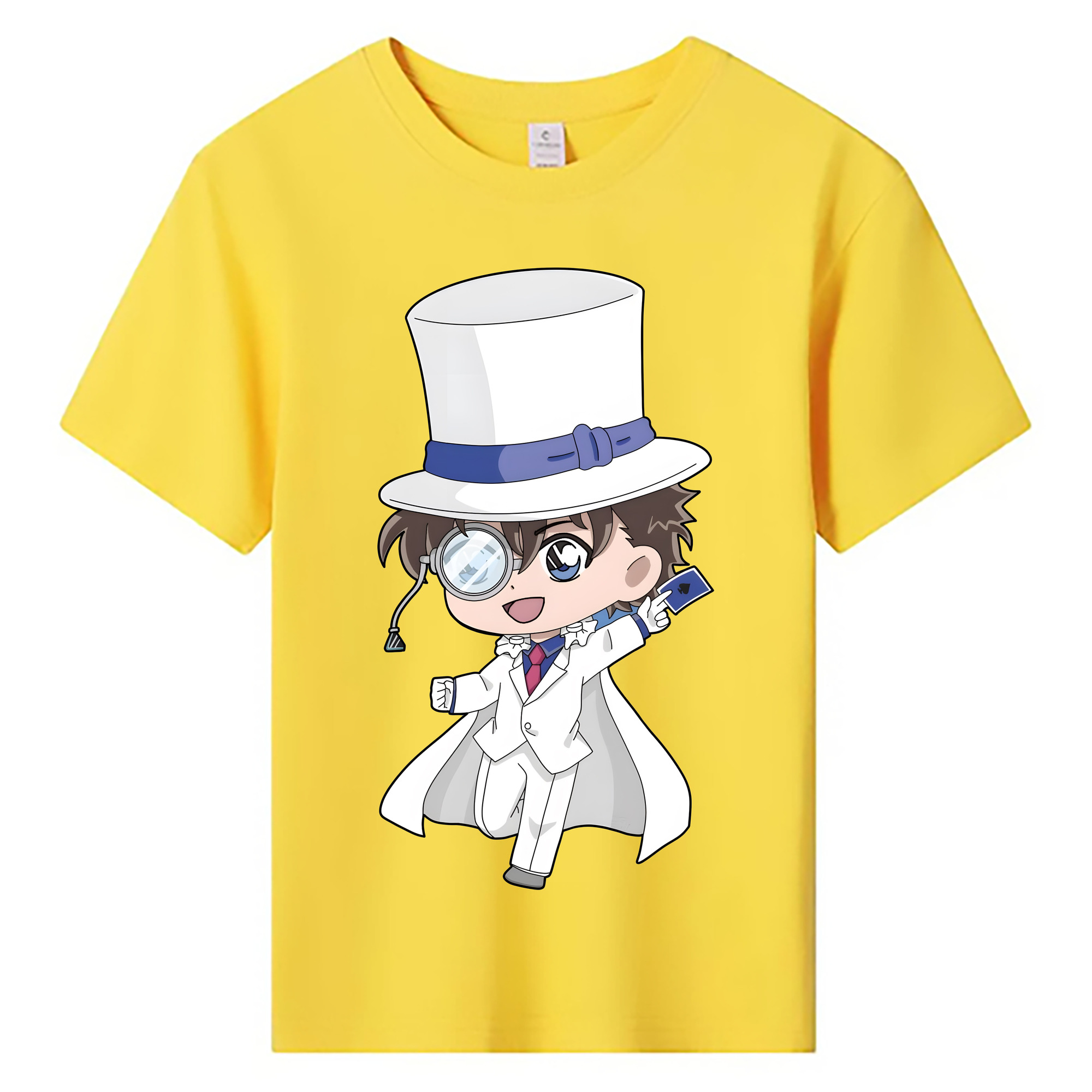 （画像用） 名探偵コナン くろば かいと Detective Conan Kuroba Kaito 綿100％キッズTシャツ（フロントプリント）