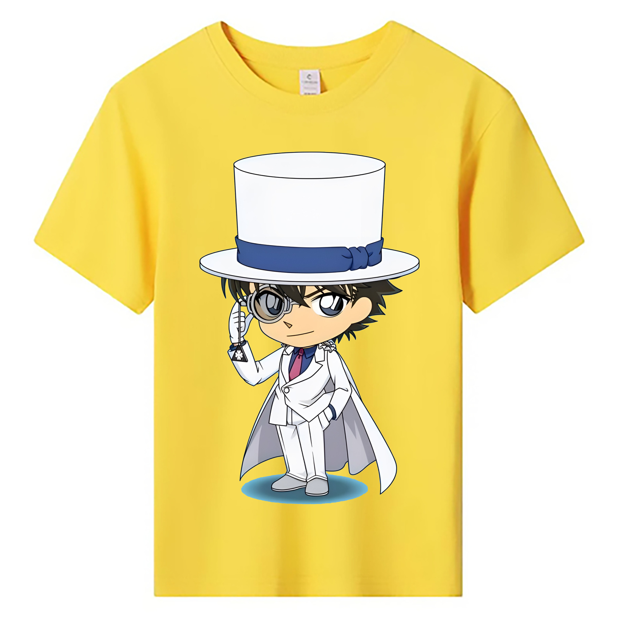 （画像用） 名探偵コナン くろば かいと Detective Conan Kuroba Kaito 綿100％キッズTシャツ（フロントプリント）