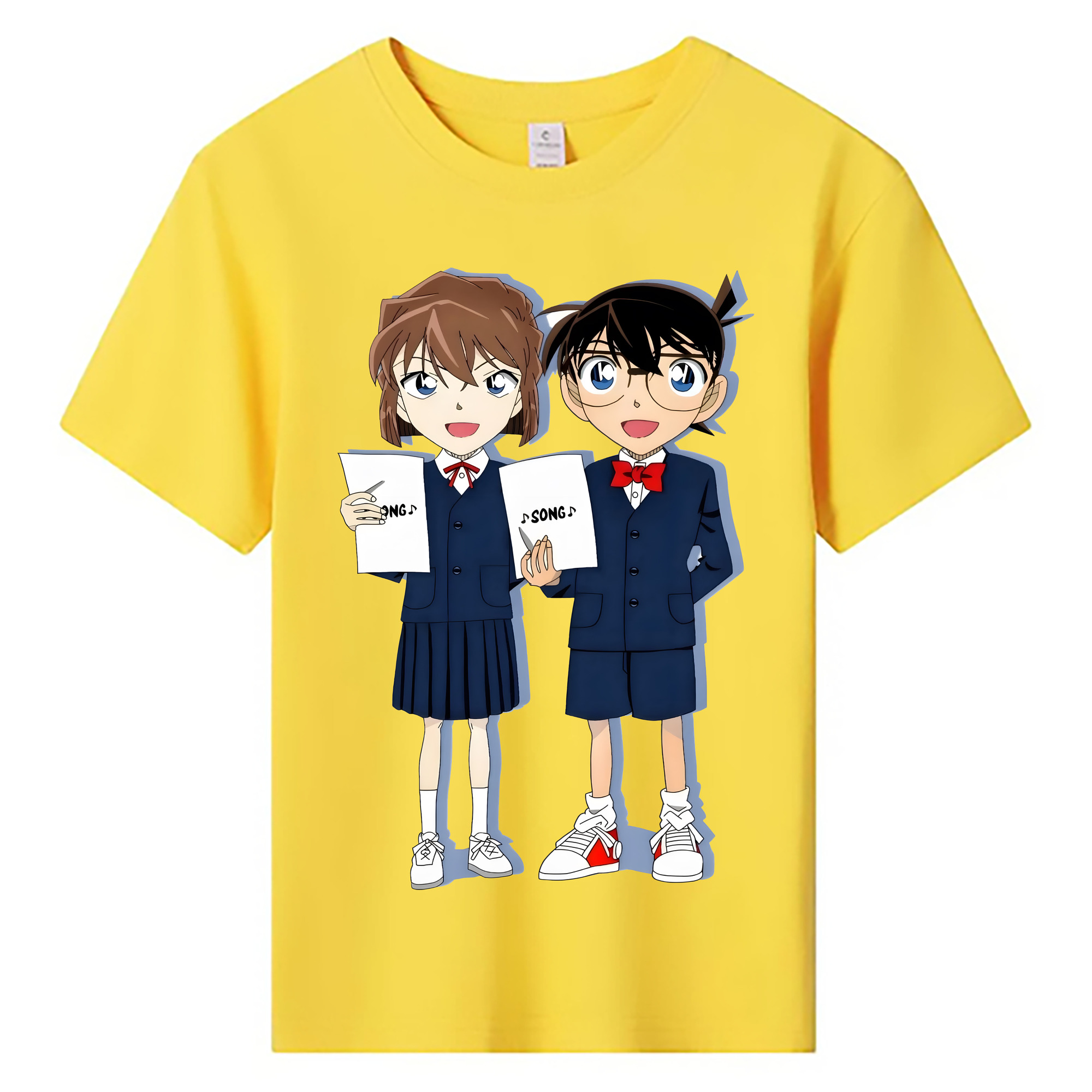 （画像用） 名探偵コナン 灰原 哀 はいばら あい Detective Conan Anita Hailey、Vi Graythorn Haibara Ai 綿100％キッズTシャツ（フロントプリント）