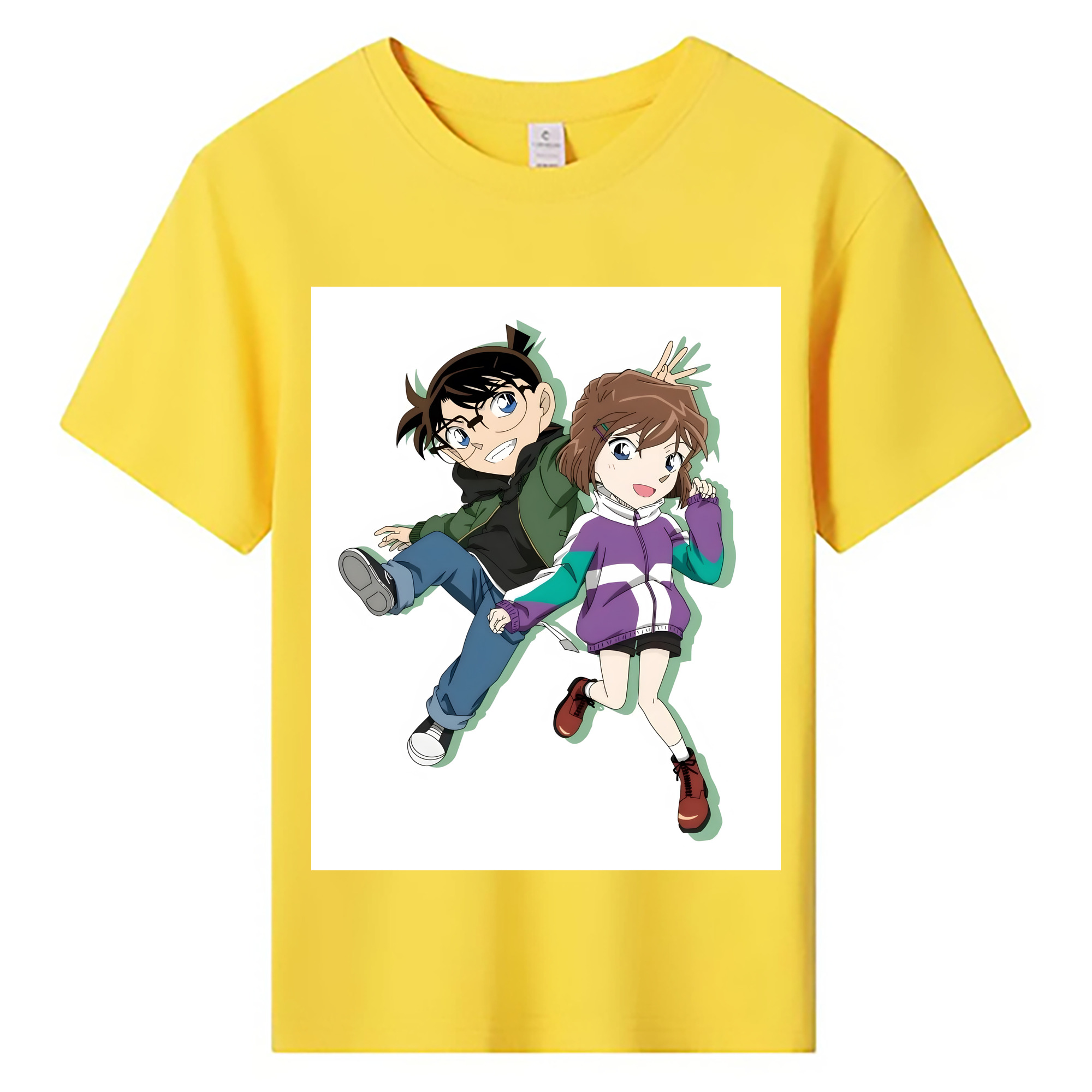 （画像用） 名探偵コナン 灰原 哀 はいばら あい Detective Conan Anita Hailey、Vi Graythorn Haibara Ai 綿100％キッズTシャツ（フロントプリント）