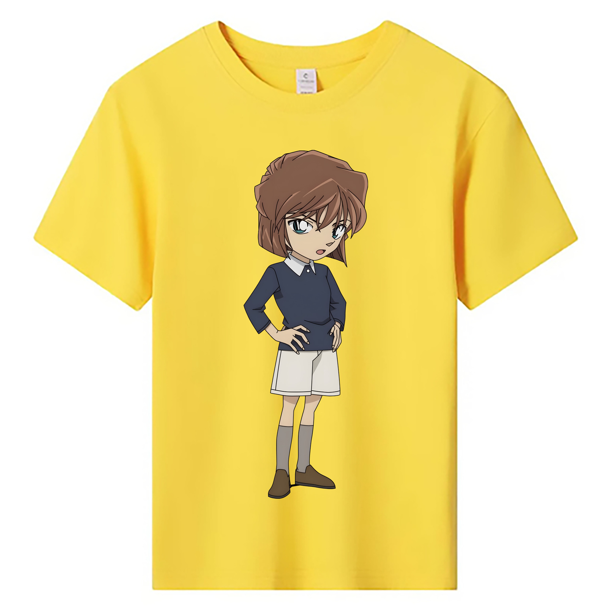 （画像用） 名探偵コナン 灰原 哀 はいばら あい Detective Conan Anita Hailey、Vi Graythorn Haibara Ai 綿100％キッズTシャツ（フロントプリント）
