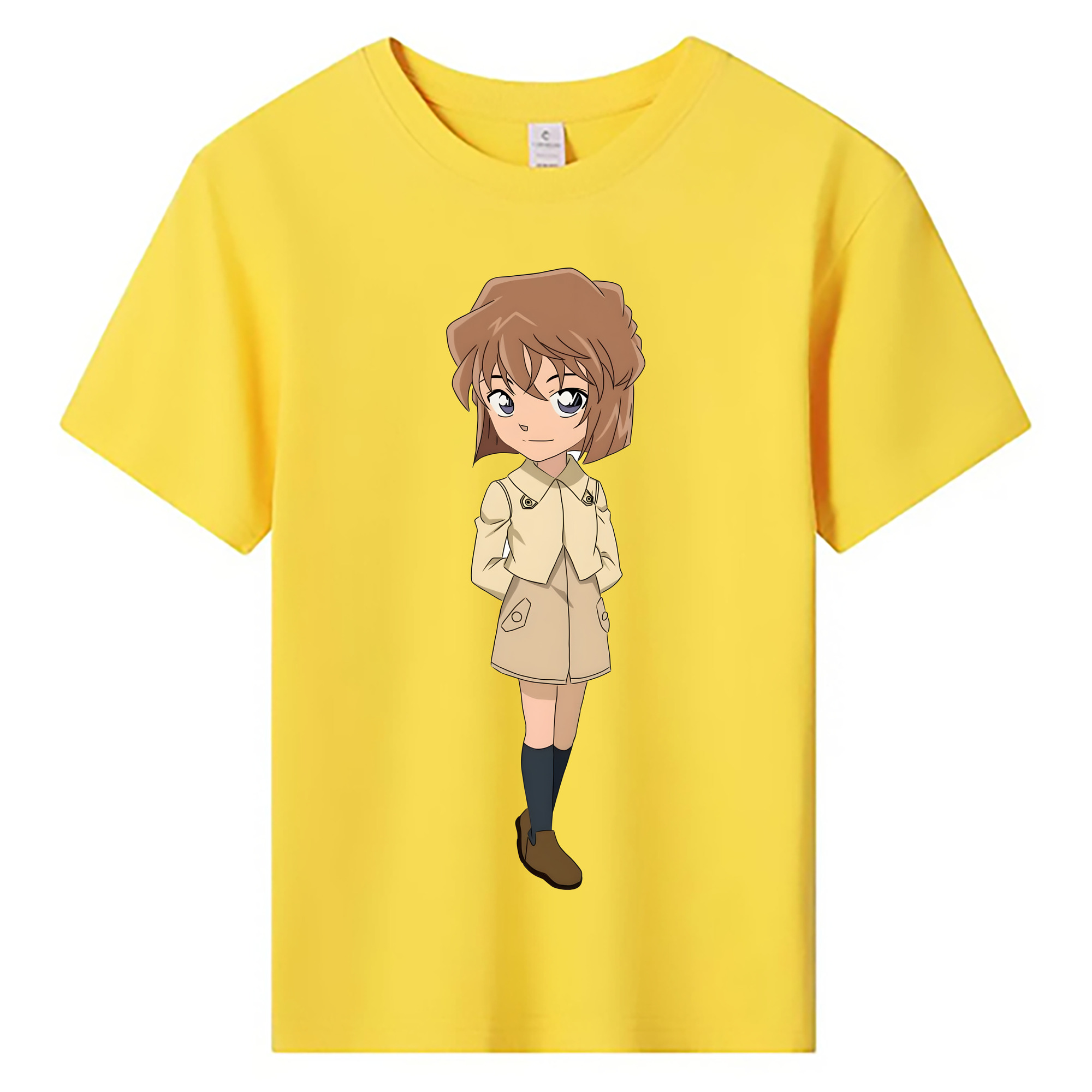 （画像用） 名探偵コナン 灰原 哀 はいばら あい Detective Conan Anita Hailey、Vi Graythorn Haibara Ai 綿100％キッズTシャツ（フロントプリント）