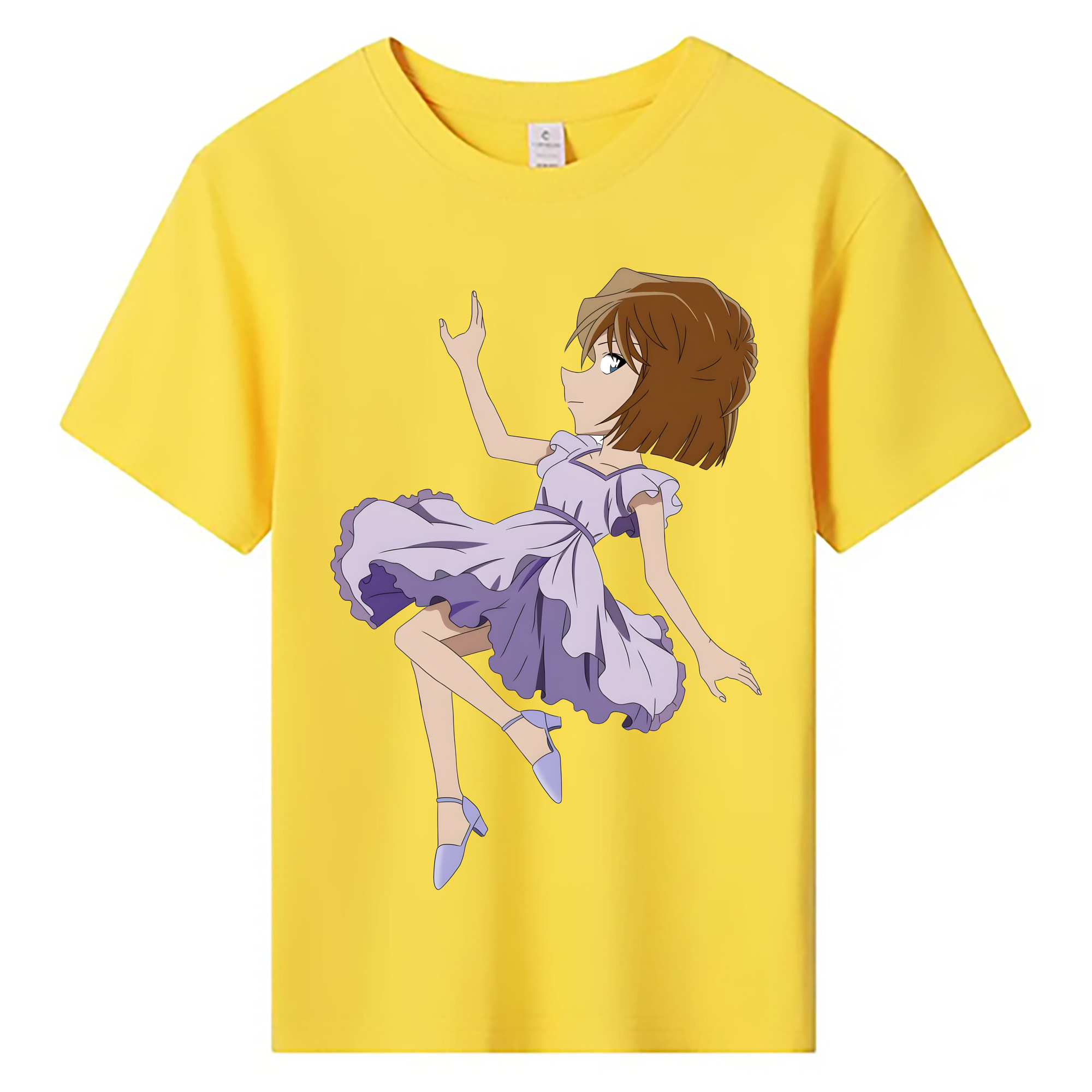 （画像用） 名探偵コナン 灰原 哀 はいばら あい Detective Conan Anita Hailey、Vi Graythorn Haibara Ai 綿100％キッズTシャツ（フロントプリント）