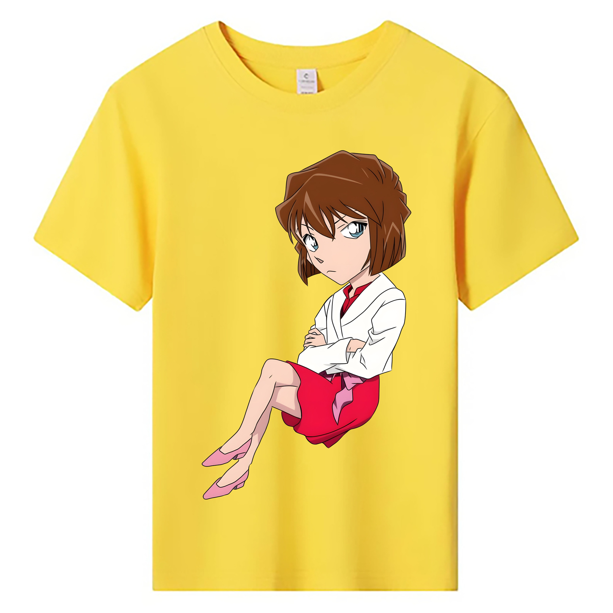（画像用） 名探偵コナン 灰原 哀 はいばら あい Detective Conan Anita Hailey、Vi Graythorn Haibara Ai 綿100％キッズTシャツ（フロントプリント）