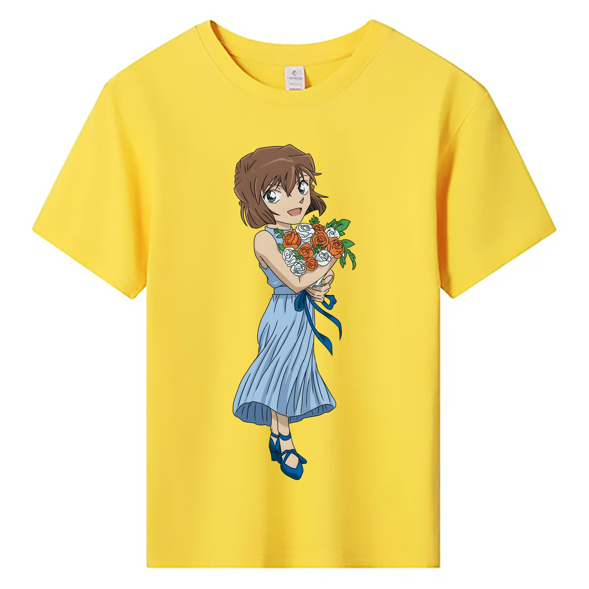 （画像用） 名探偵コナン 灰原 哀 はいばら あい Detective Conan Anita Hailey、Vi Graythorn Haibara Ai 綿100％キッズTシャツ（フロントプリント）