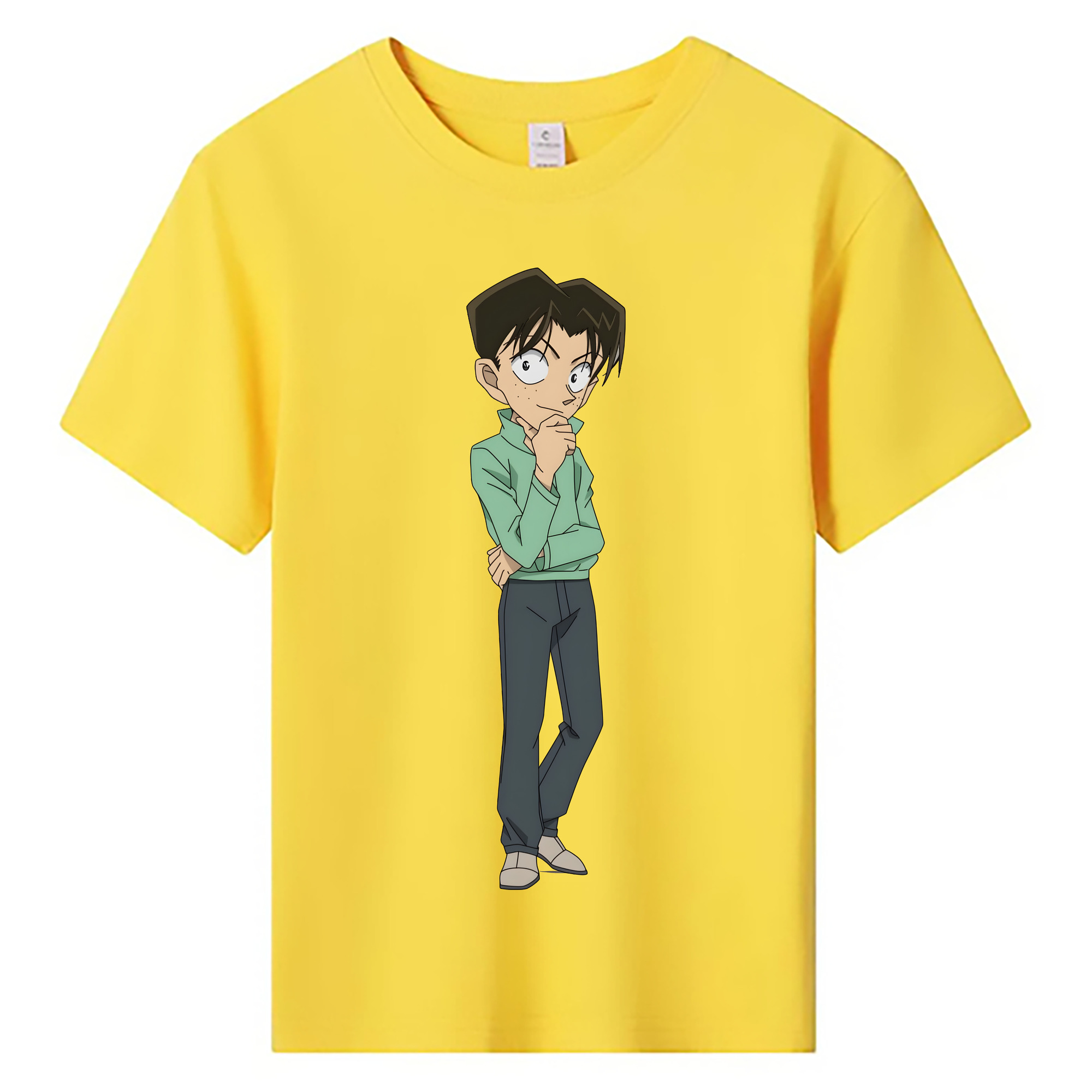 （画像用） 名探偵コナン 円谷 光彦 つぶらや みつひこ Detective Conan Mitch Tennyson 綿100％キッズTシャツ（フロントプリント）