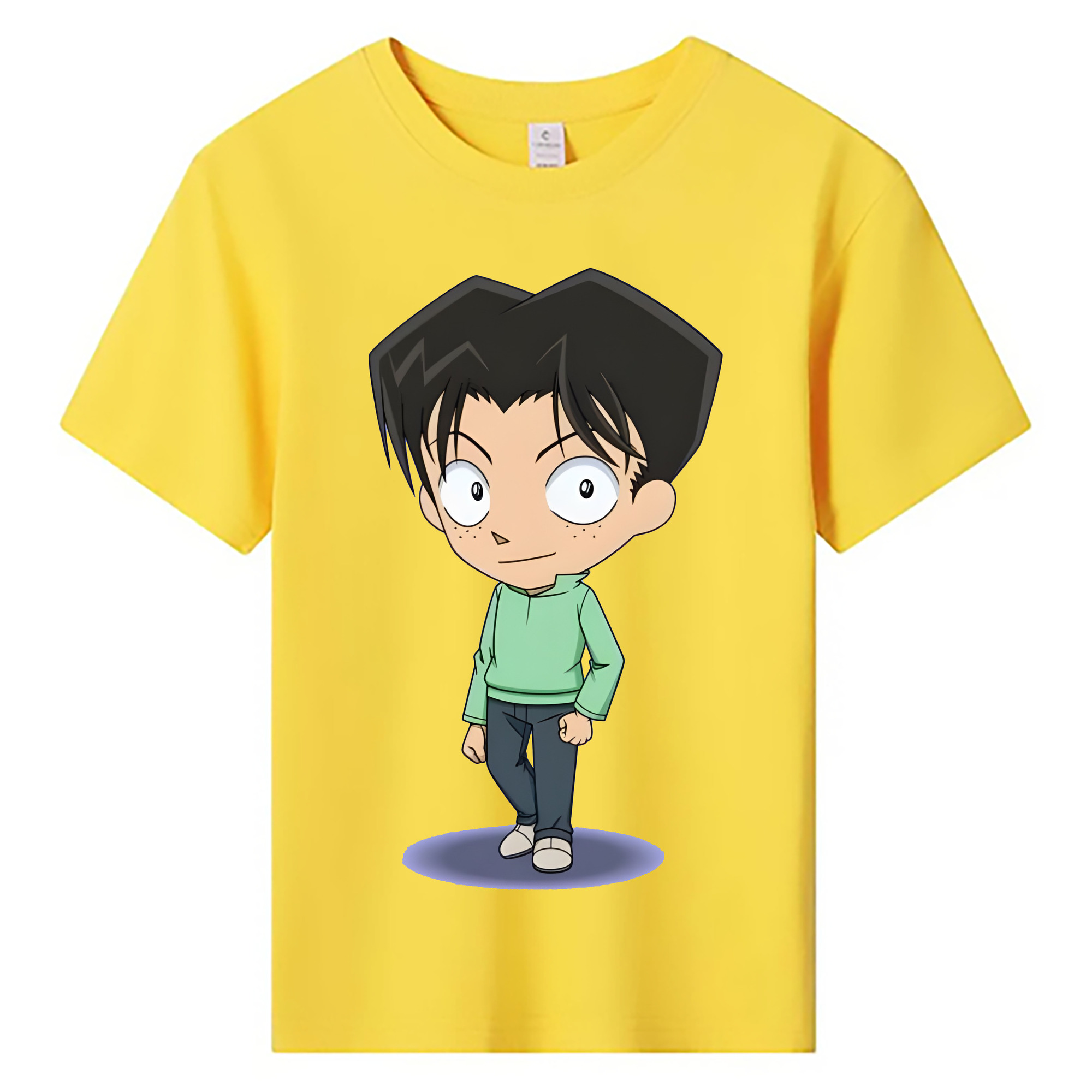 （画像用） 名探偵コナン 円谷 光彦 つぶらや みつひこ Detective Conan Mitch Tennyson 綿100％キッズTシャツ（フロントプリント）