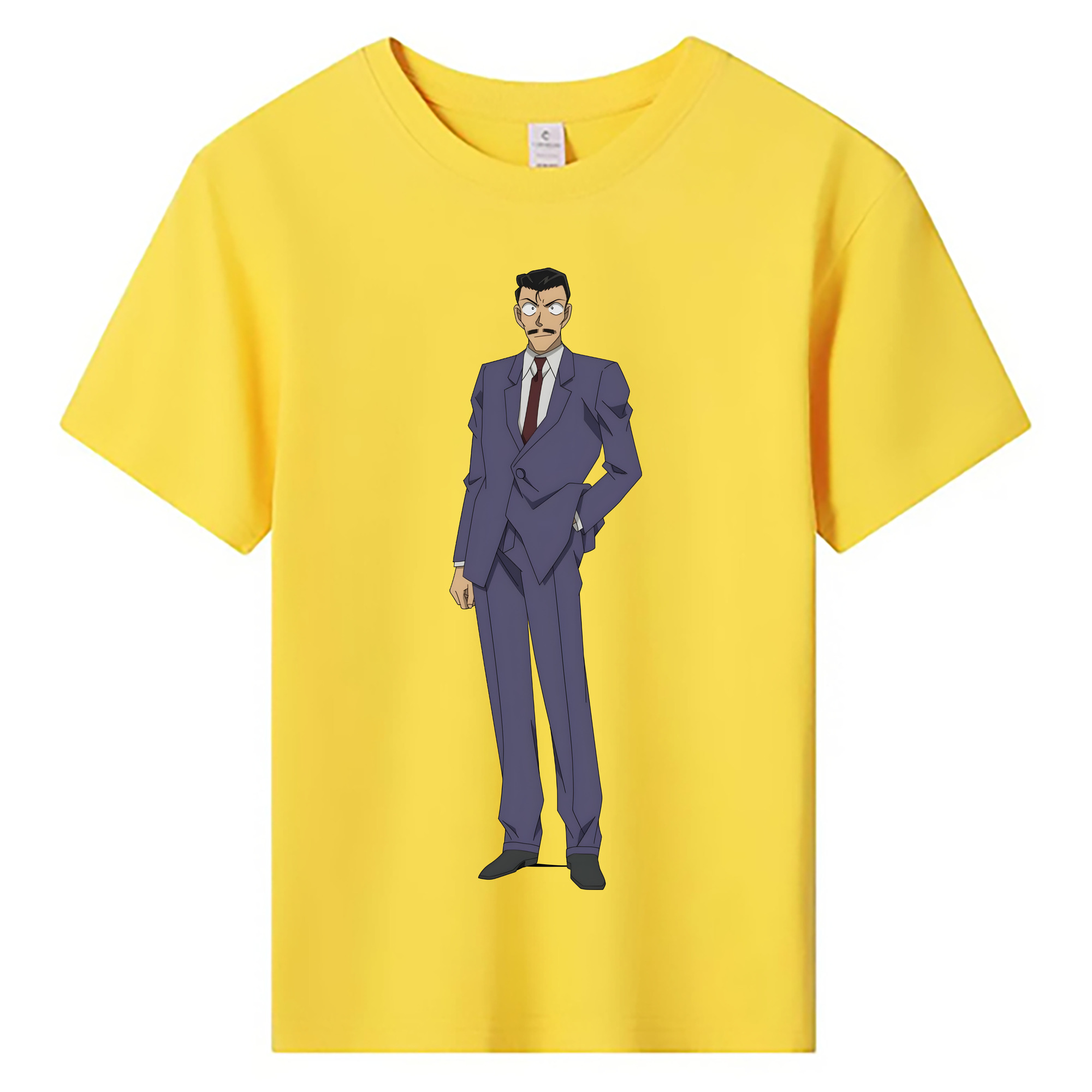 （画像用） 名探偵コナン 毛利 小五郎 もうり こごろう Detective Conan 綿100％キッズTシャツ（フロントプリント）