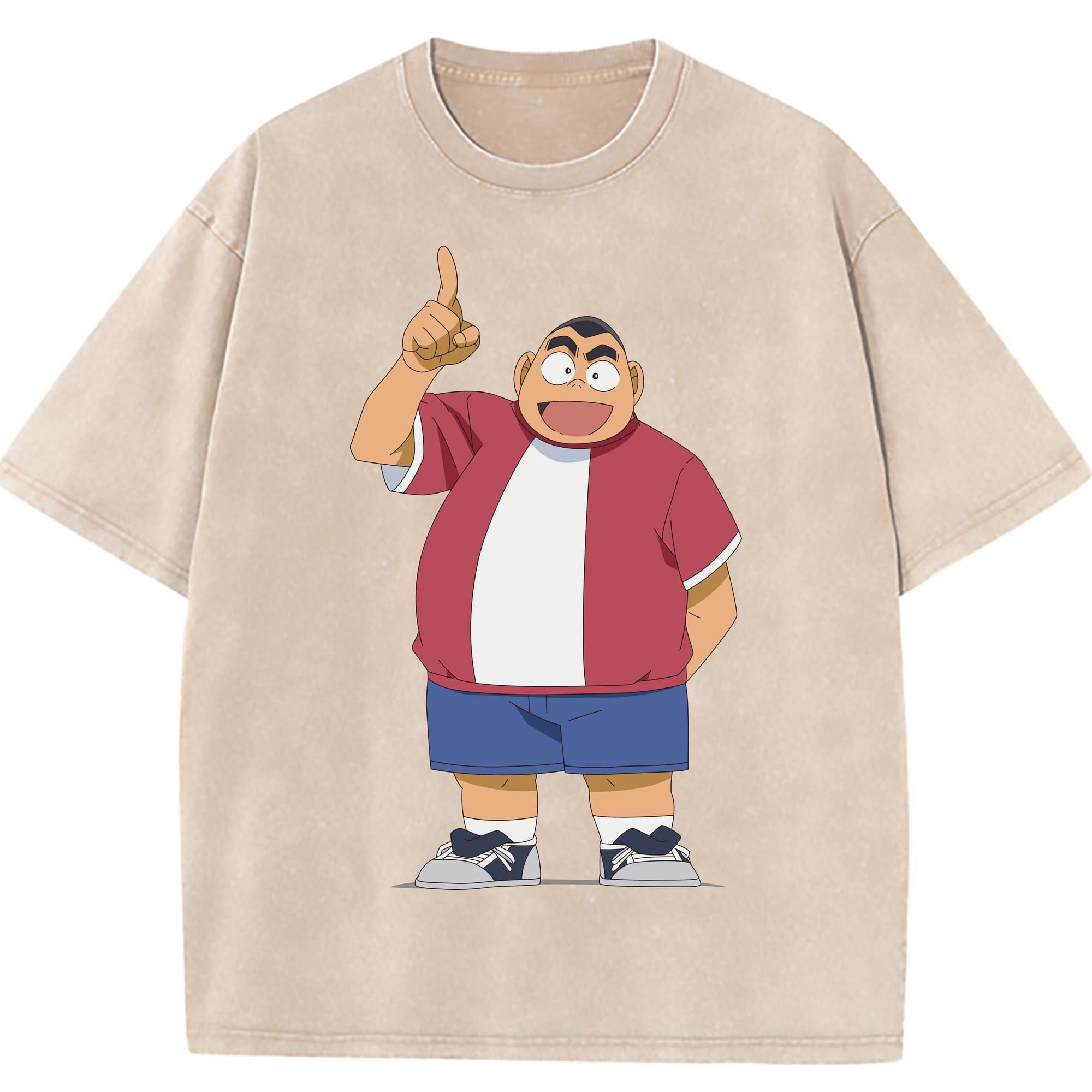 （画像用） 名探偵コナン 小嶋 元太 こじま げんた Detective Conan Kojima Genta 綿100% ヴィンテージ風 半袖Tシャツ（フロントプリント）
