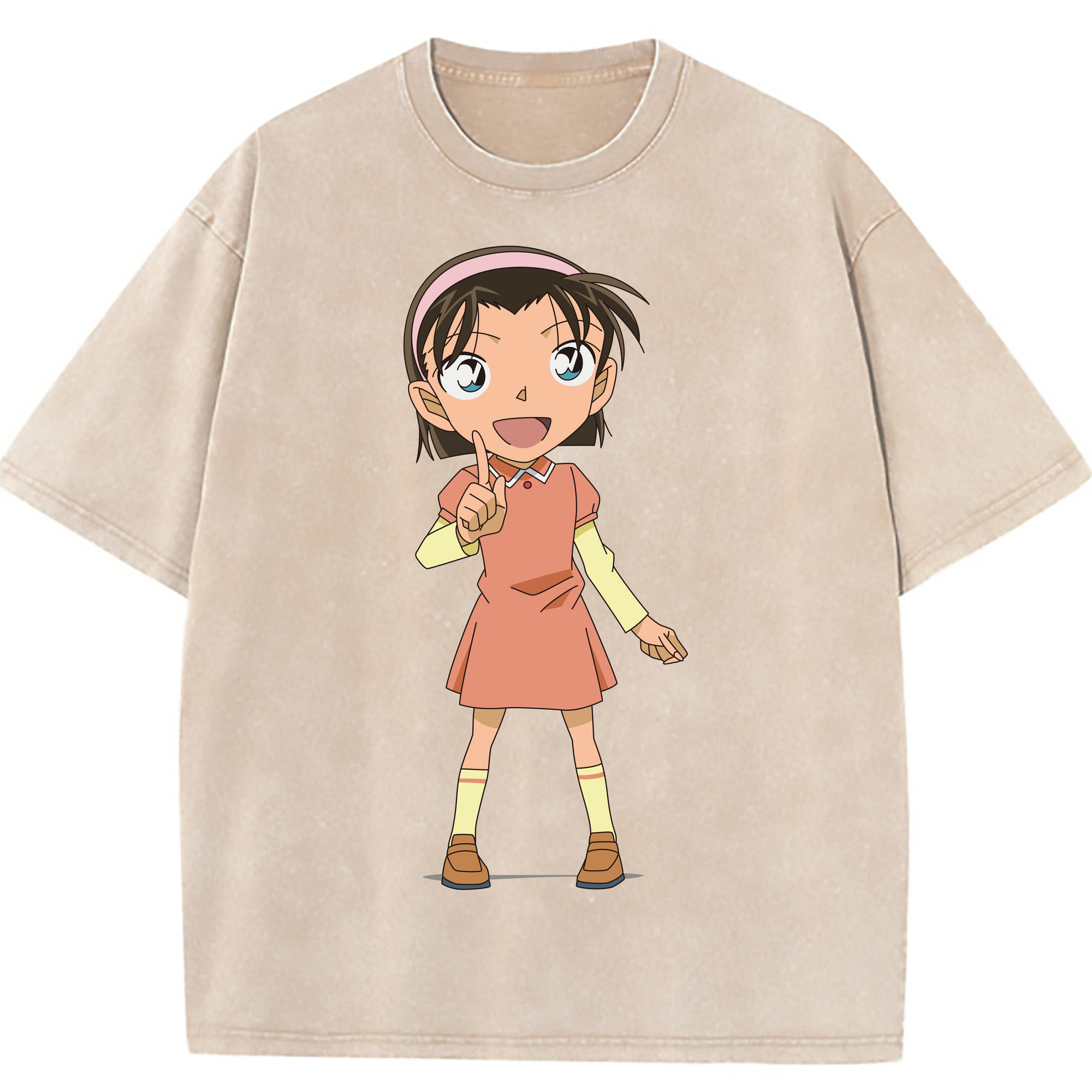 （画像用） 名探偵コナン 吉田 歩美 よしだ あゆみ Detective Conan my Yeager 綿100% ヴィンテージ風 半袖Tシャツ（フロントプリント）