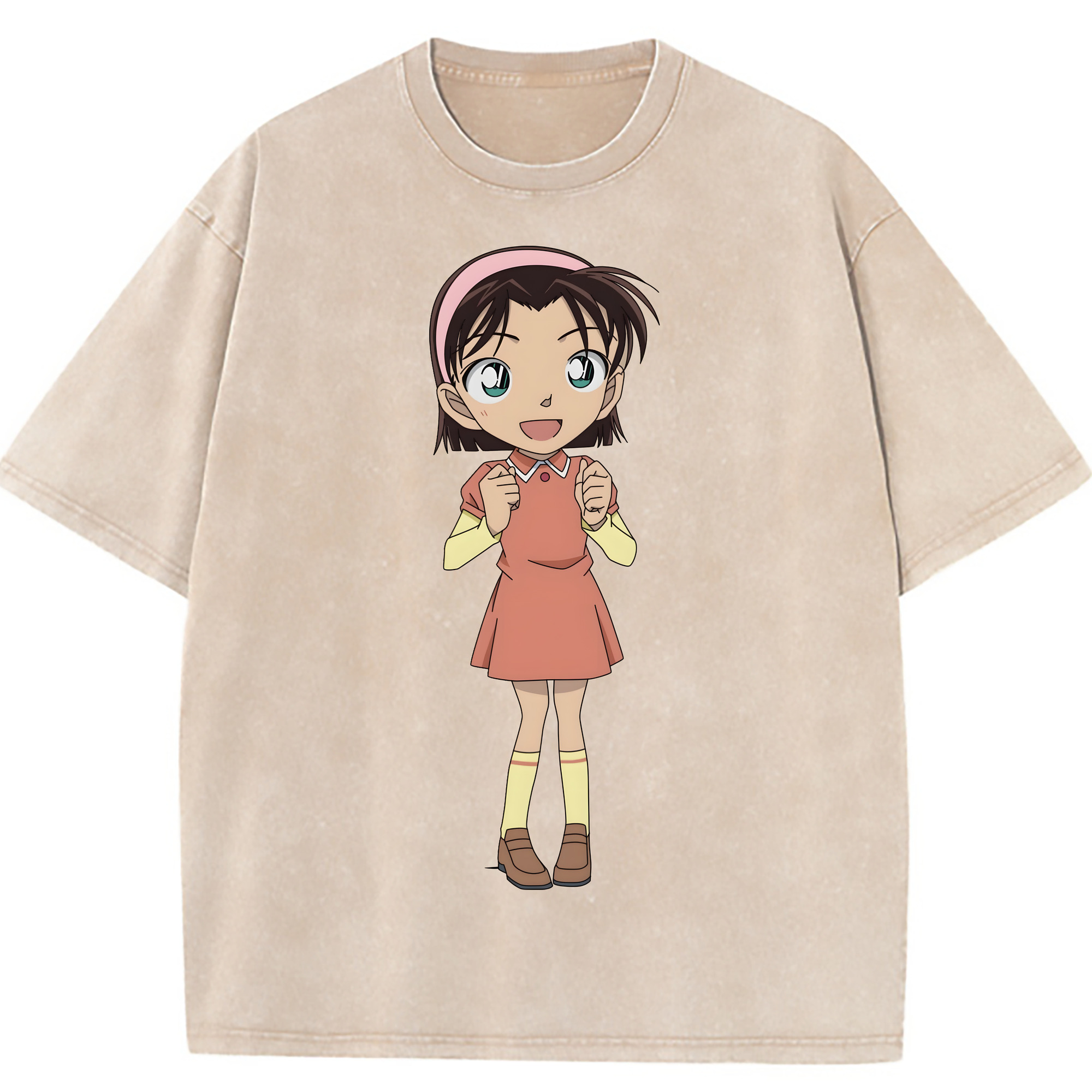 （画像用） 名探偵コナン 吉田 歩美 よしだ あゆみ Detective Conan my Yeager 綿100% ヴィンテージ風 半袖Tシャツ（フロントプリント）