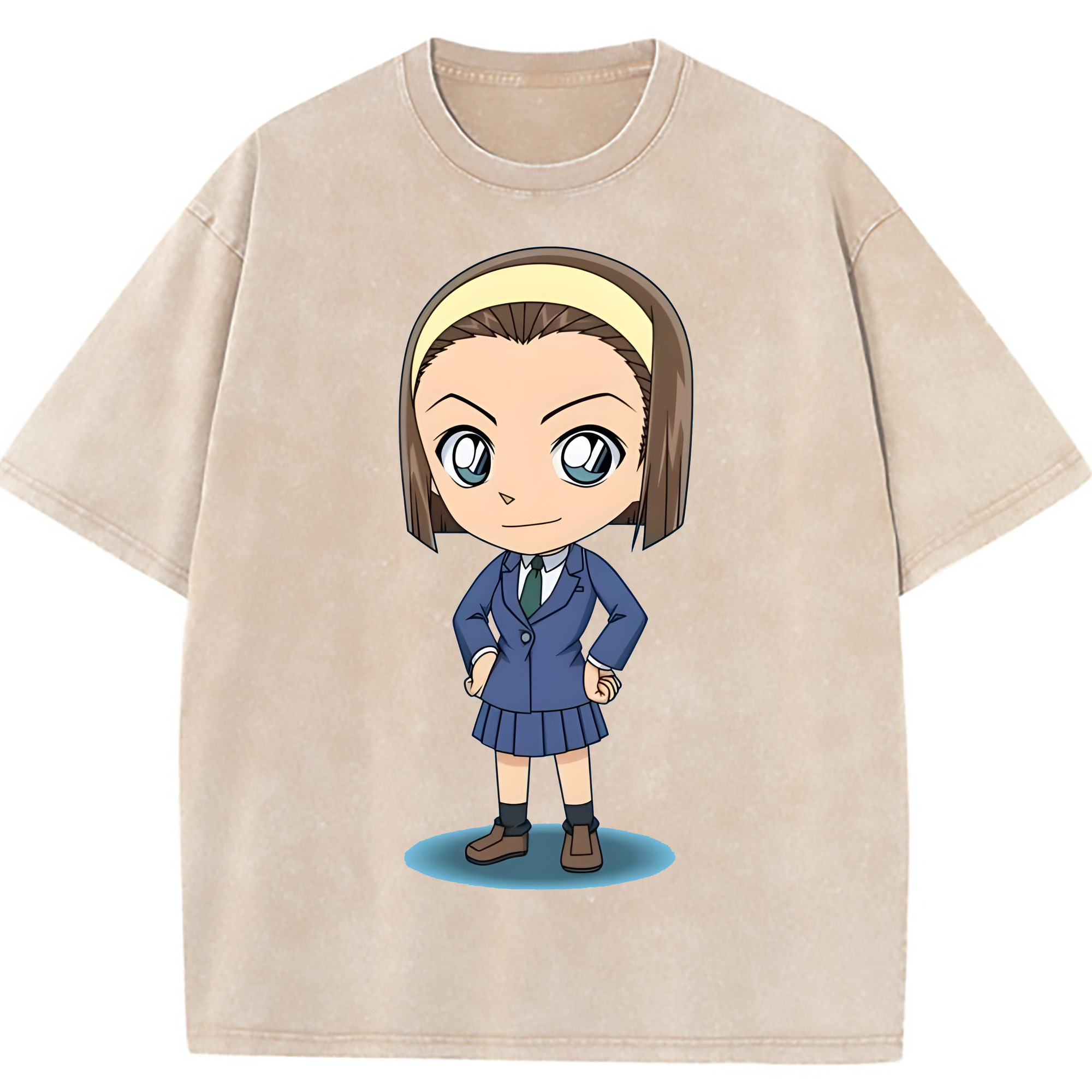 （画像用） 名探偵コナン 吉田 歩美 よしだ あゆみ Detective Conan my Yeager 綿100% ヴィンテージ風 半袖Tシャツ（フロントプリント）