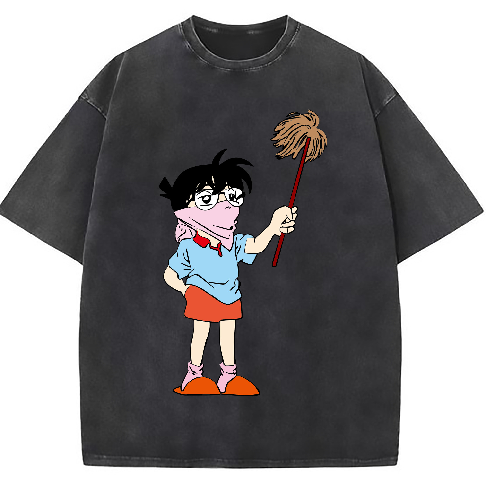 （画像用） 名探偵コナン 江戸川 コナン Detective Conan Conan Edogawa 綿100% ヴィンテージ風 半袖Tシャツ（フロントプリント）