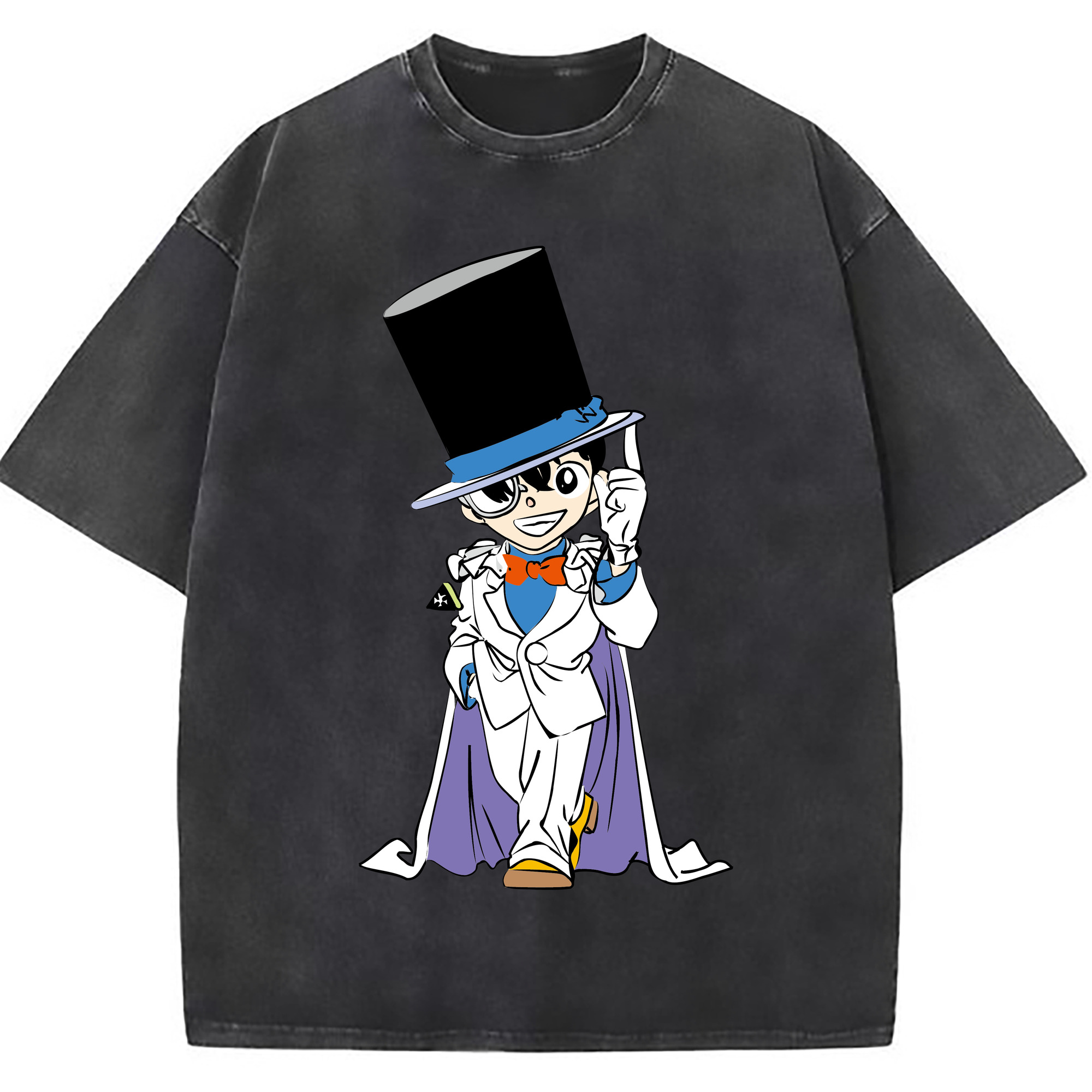 （画像用） 名探偵コナン 江戸川 コナン Detective Conan Conan Edogawa 綿100% ヴィンテージ風 半袖Tシャツ（フロントプリント）