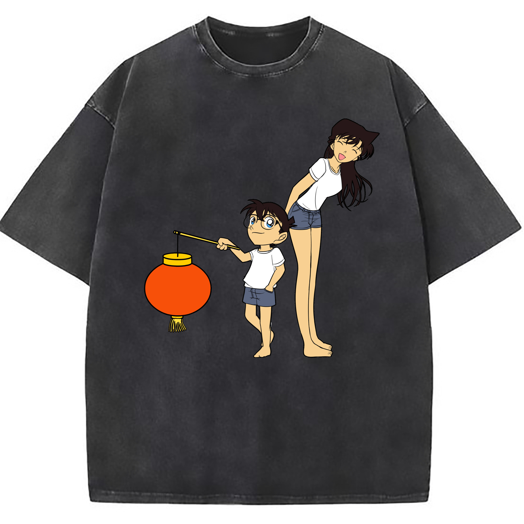（画像用） 名探偵コナン 毛利 蘭 もうり らん、モーリ ラン Detective Conan Rachel Moore 綿100% ヴィンテージ風 半袖Tシャツ（フロントプリント）