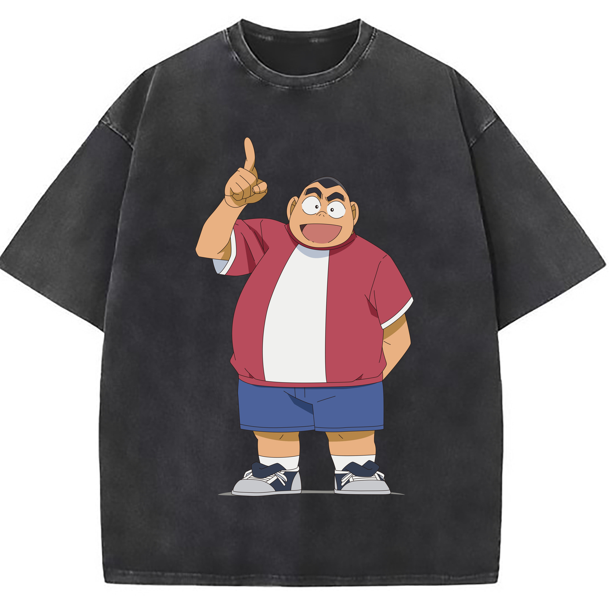 （画像用） 名探偵コナン 小嶋 元太 こじま げんた Detective Conan Kojima Genta 綿100% ヴィンテージ風 半袖Tシャツ（フロントプリント）