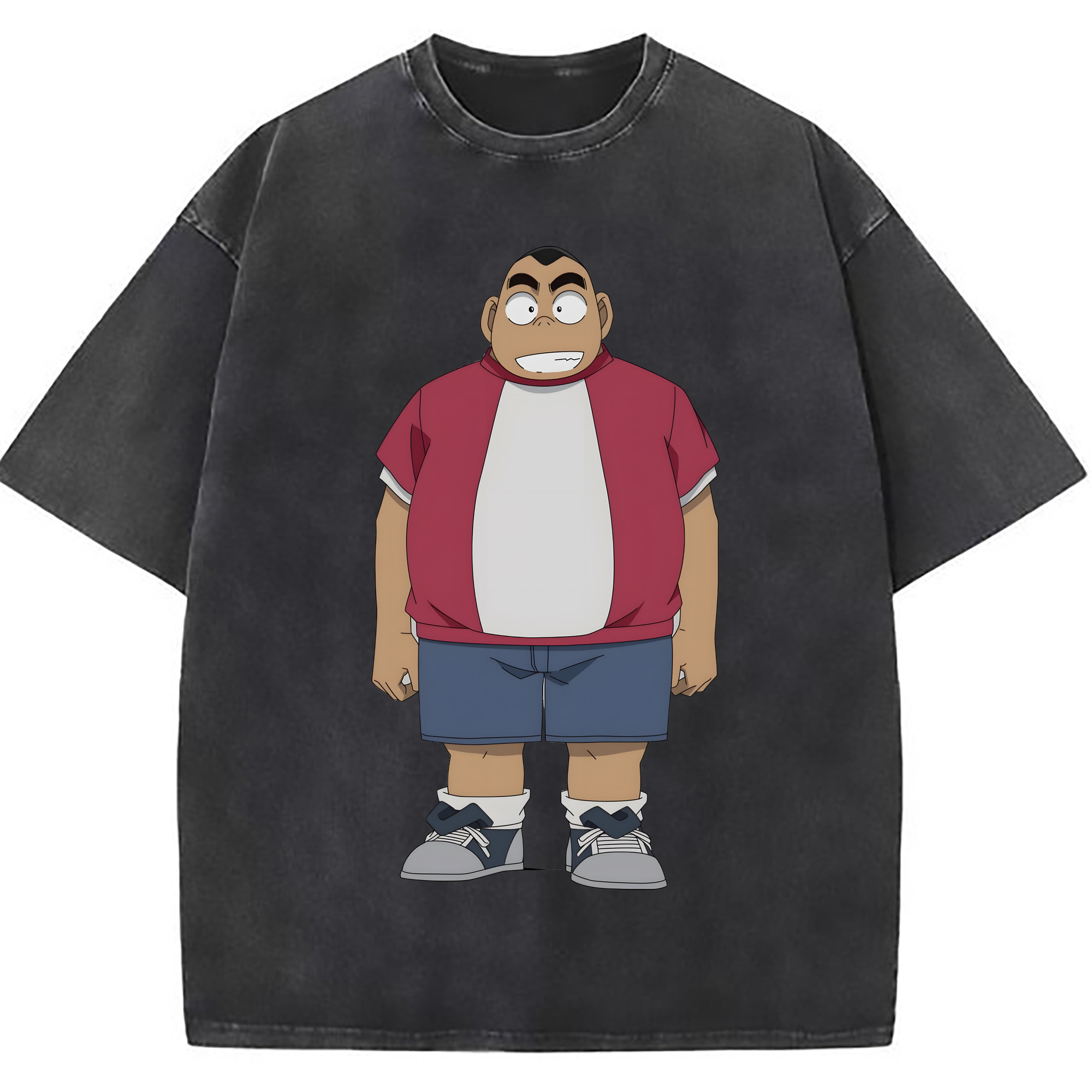 （画像用） 名探偵コナン 小嶋 元太 こじま げんた Detective Conan Kojima Genta 綿100% ヴィンテージ風 半袖Tシャツ（フロントプリント）