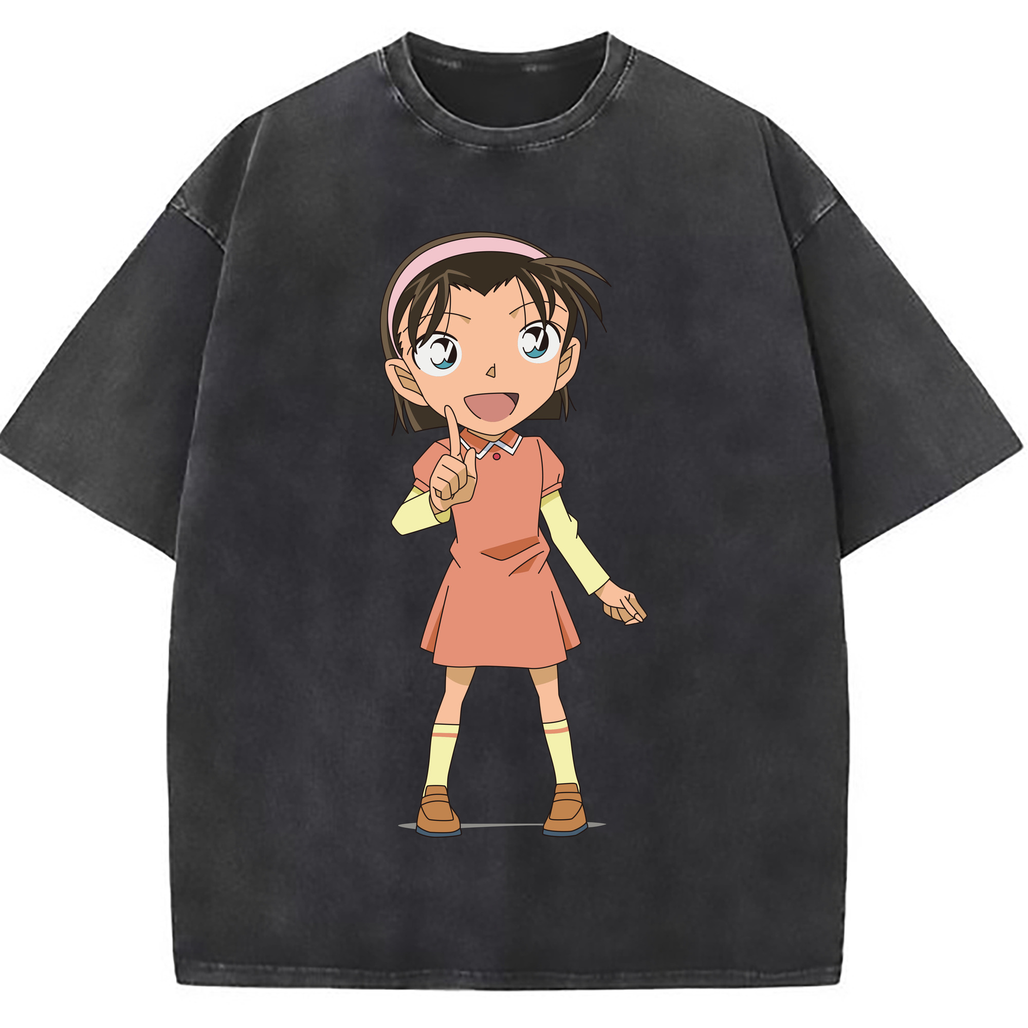 （画像用） 名探偵コナン 吉田 歩美 よしだ あゆみ Detective Conan my Yeager 綿100% ヴィンテージ風 半袖Tシャツ（フロントプリント）