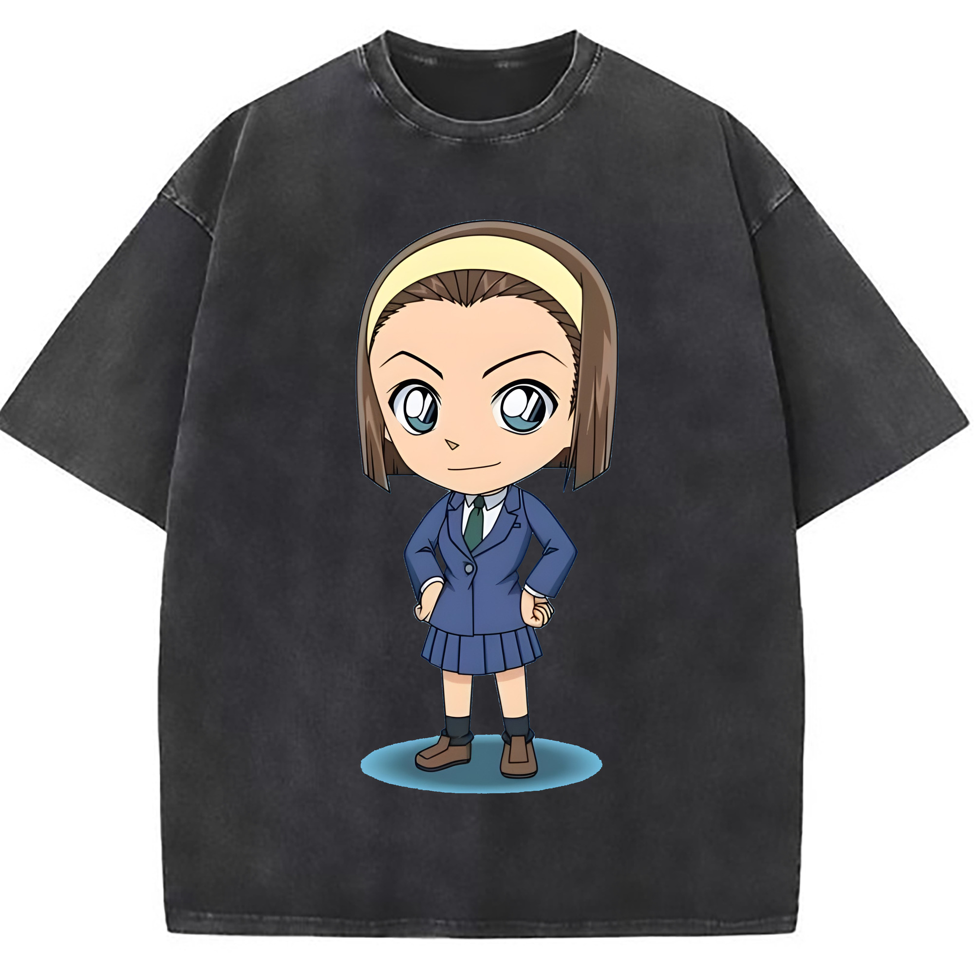 （画像用） 名探偵コナン 吉田 歩美 よしだ あゆみ Detective Conan my Yeager 綿100% ヴィンテージ風 半袖Tシャツ（フロントプリント）