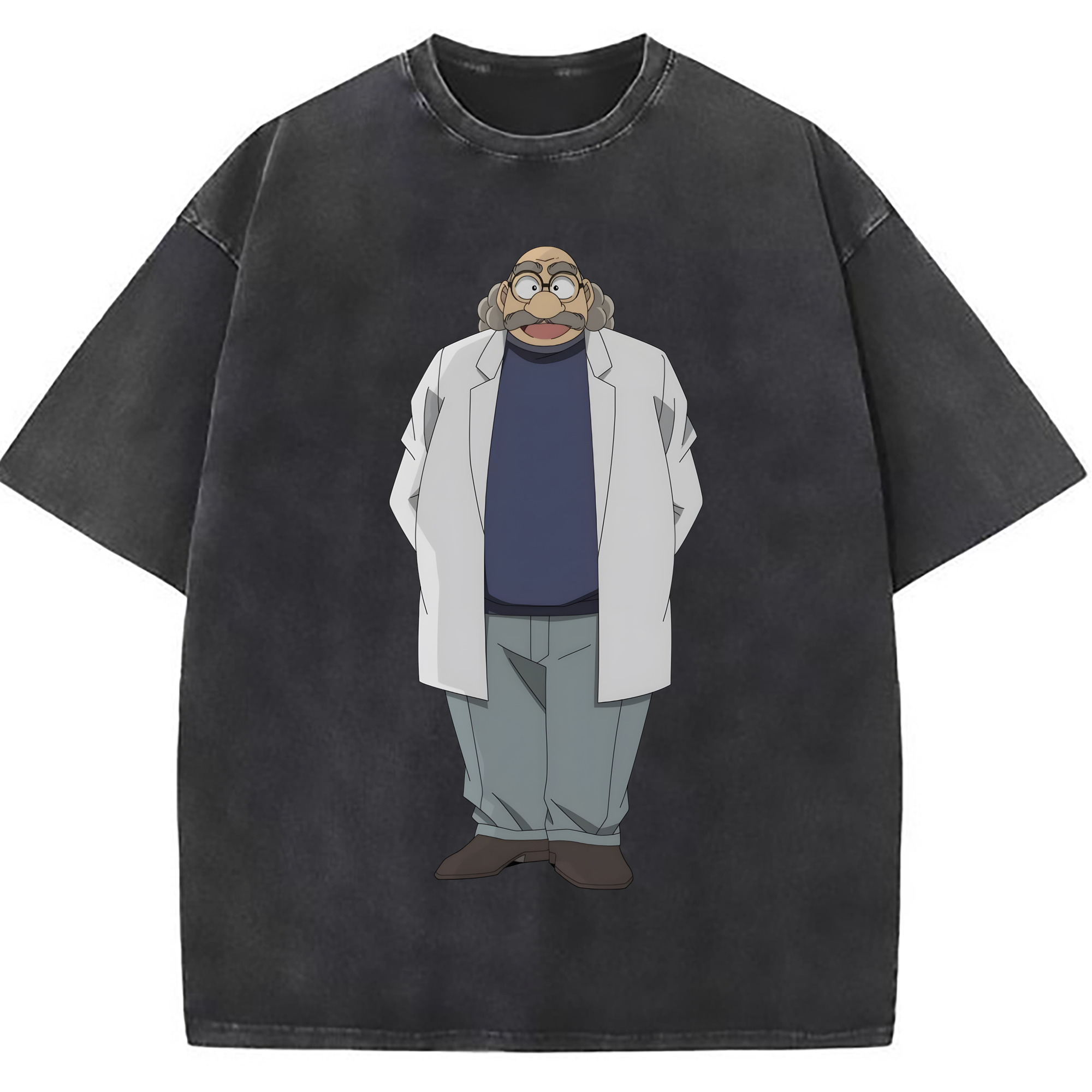 （画像用） 名探偵コナン あがさ ひろし Detective Conan Agasa Hiroshi 綿100% ヴィンテージ風 半袖Tシャツ（フロントプリント）