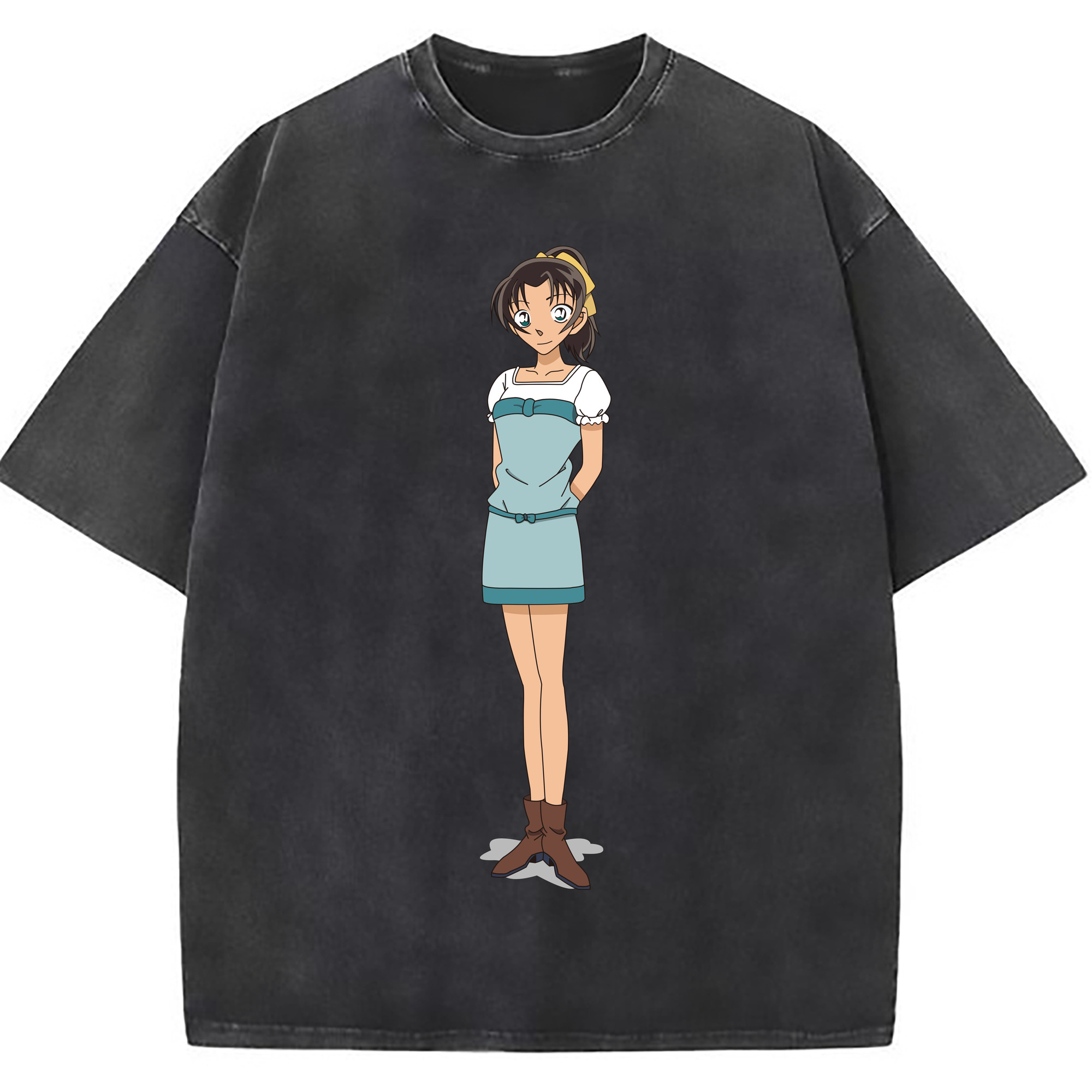 （画像用） 名探偵コナン Detective Conan 綿100% ヴィンテージ風 半袖Tシャツ（フロントプリント）
