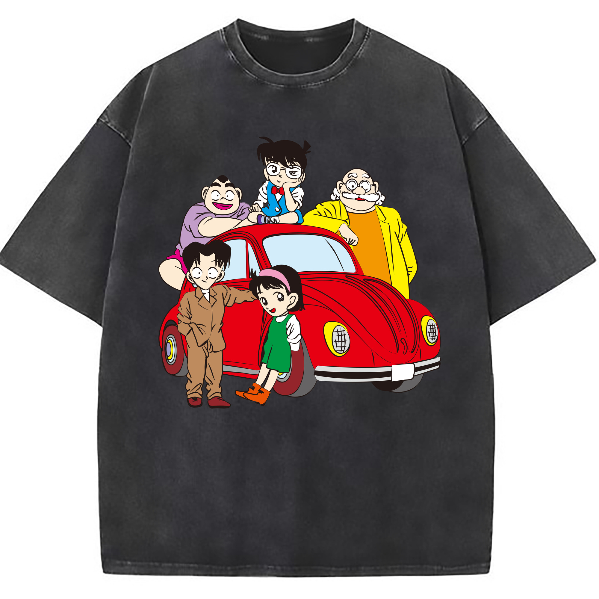 （画像用） 名探偵コナン Detective Conan 綿100% ヴィンテージ風 半袖Tシャツ（フロントプリント）