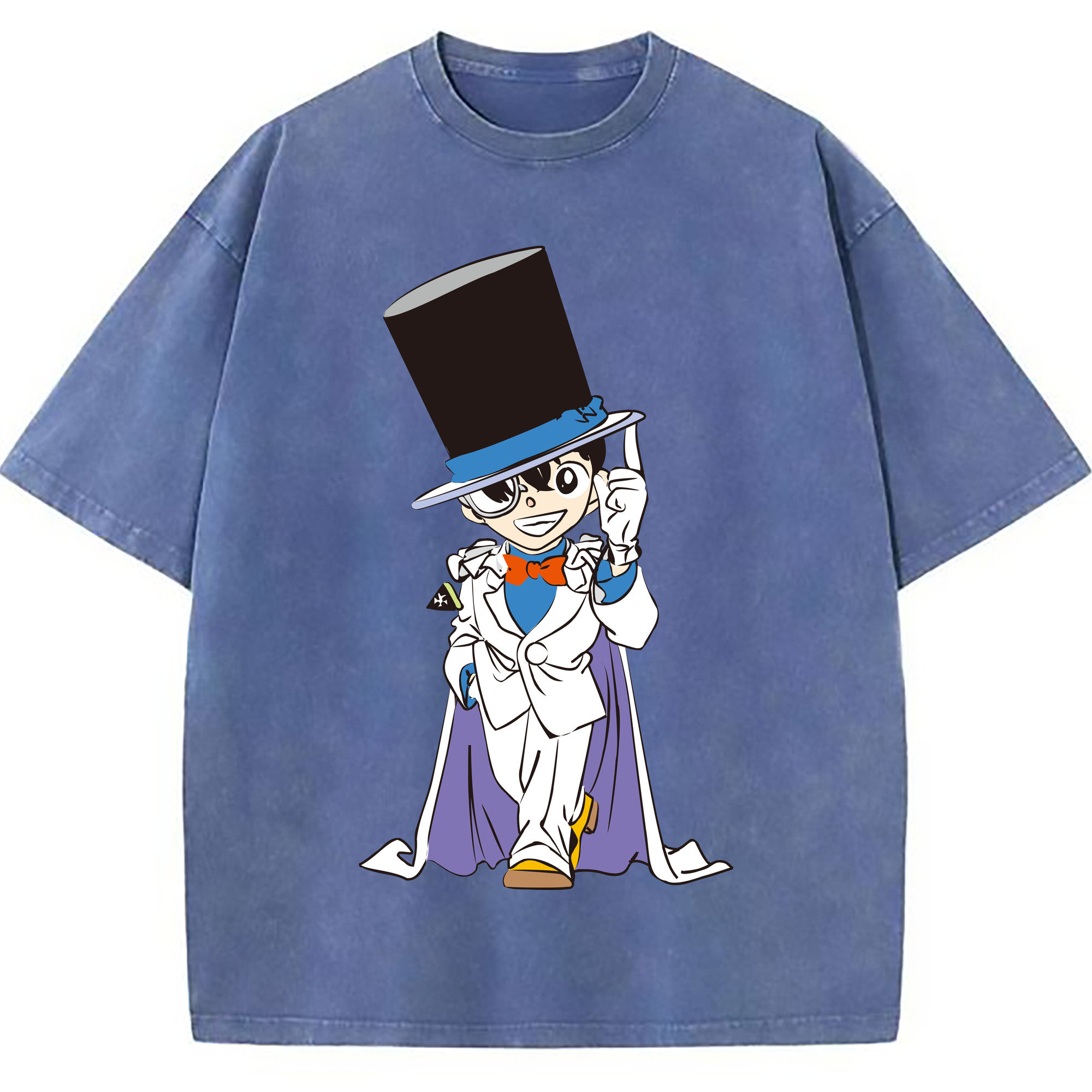 （画像用） 名探偵コナン 江戸川 コナン Detective Conan Conan Edogawa 綿100% ヴィンテージ風 半袖Tシャツ（フロントプリント）