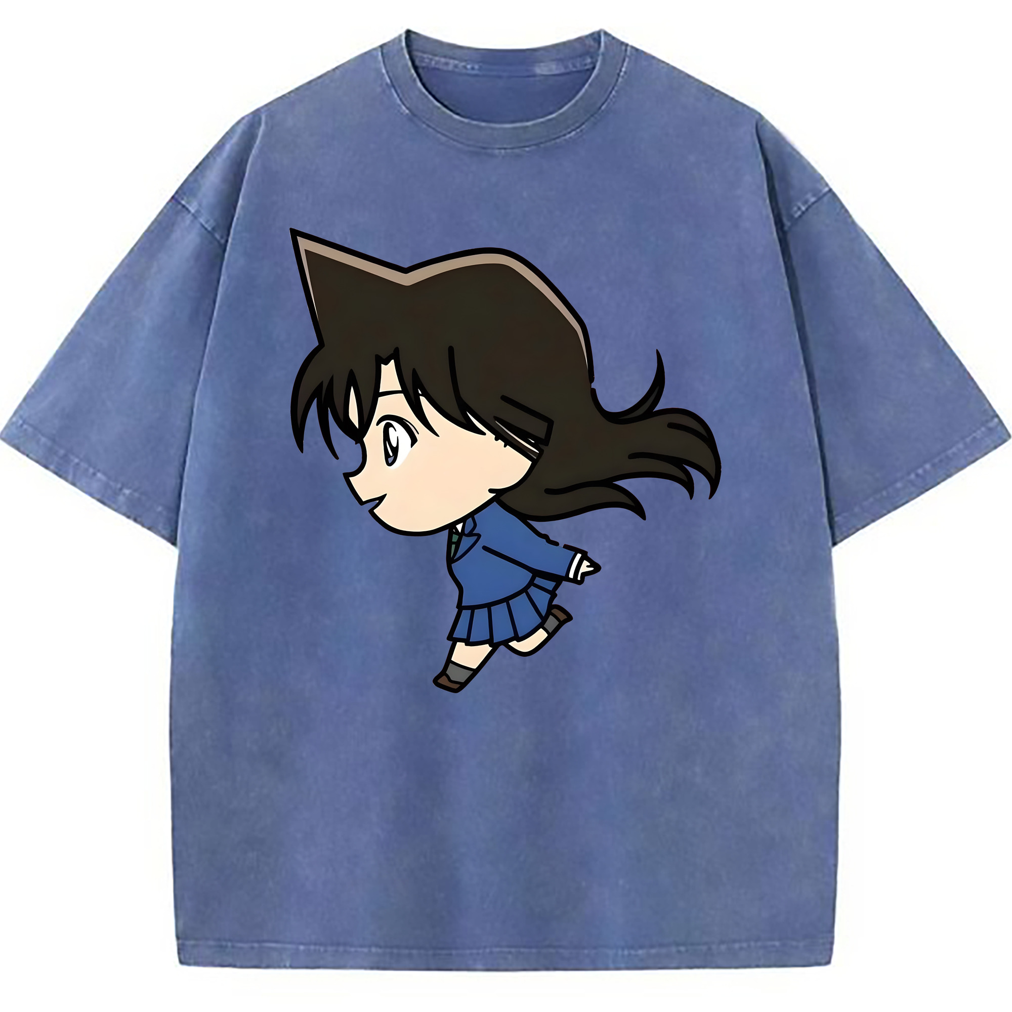（画像用） 名探偵コナン 毛利 蘭 もうり らん、モーリ ラン Detective Conan Rachel Moore 綿100% ヴィンテージ風 半袖Tシャツ（フロントプリント）
