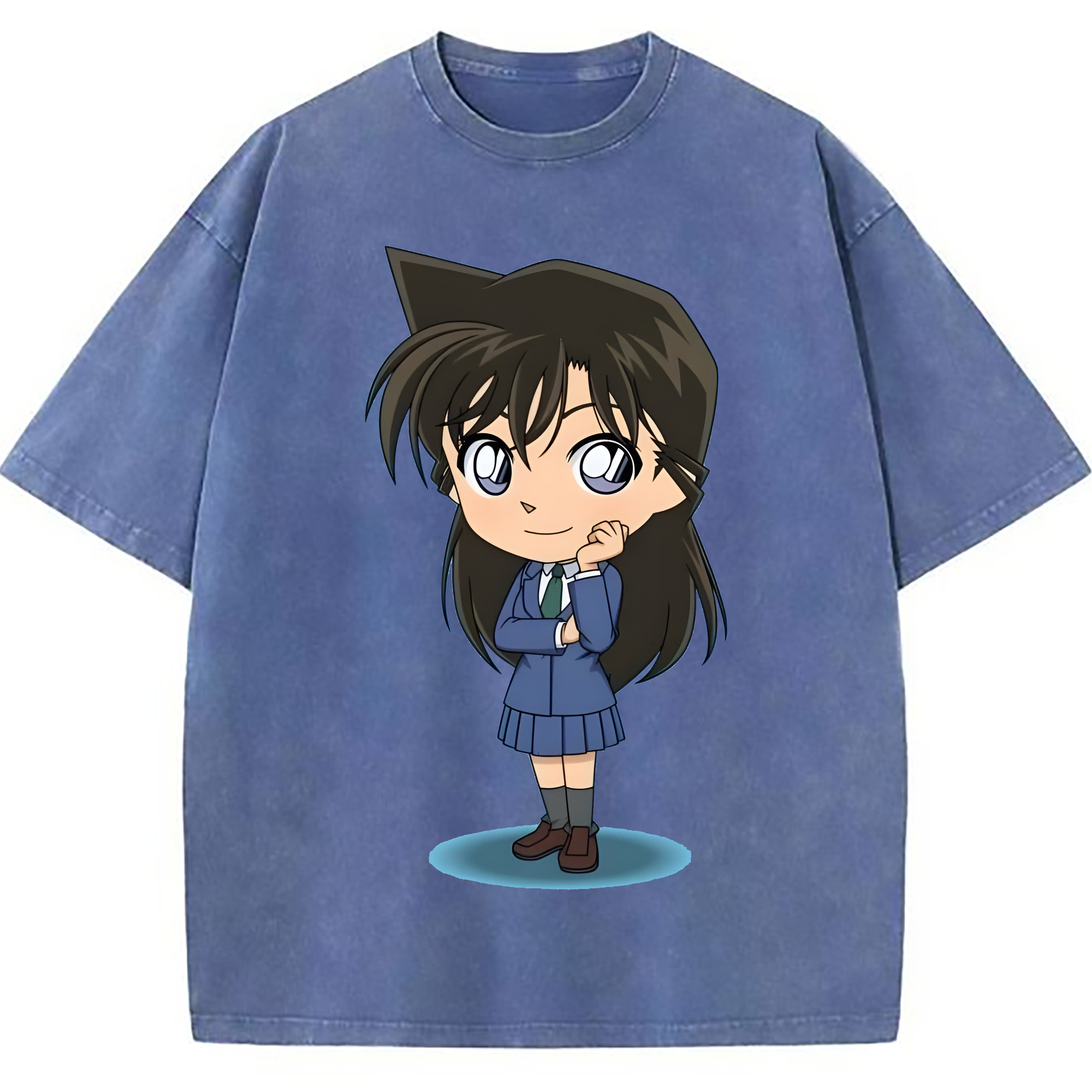 （画像用） 名探偵コナン 毛利 蘭 もうり らん、モーリ ラン Detective Conan Rachel Moore 綿100% ヴィンテージ風 半袖Tシャツ（フロントプリント）