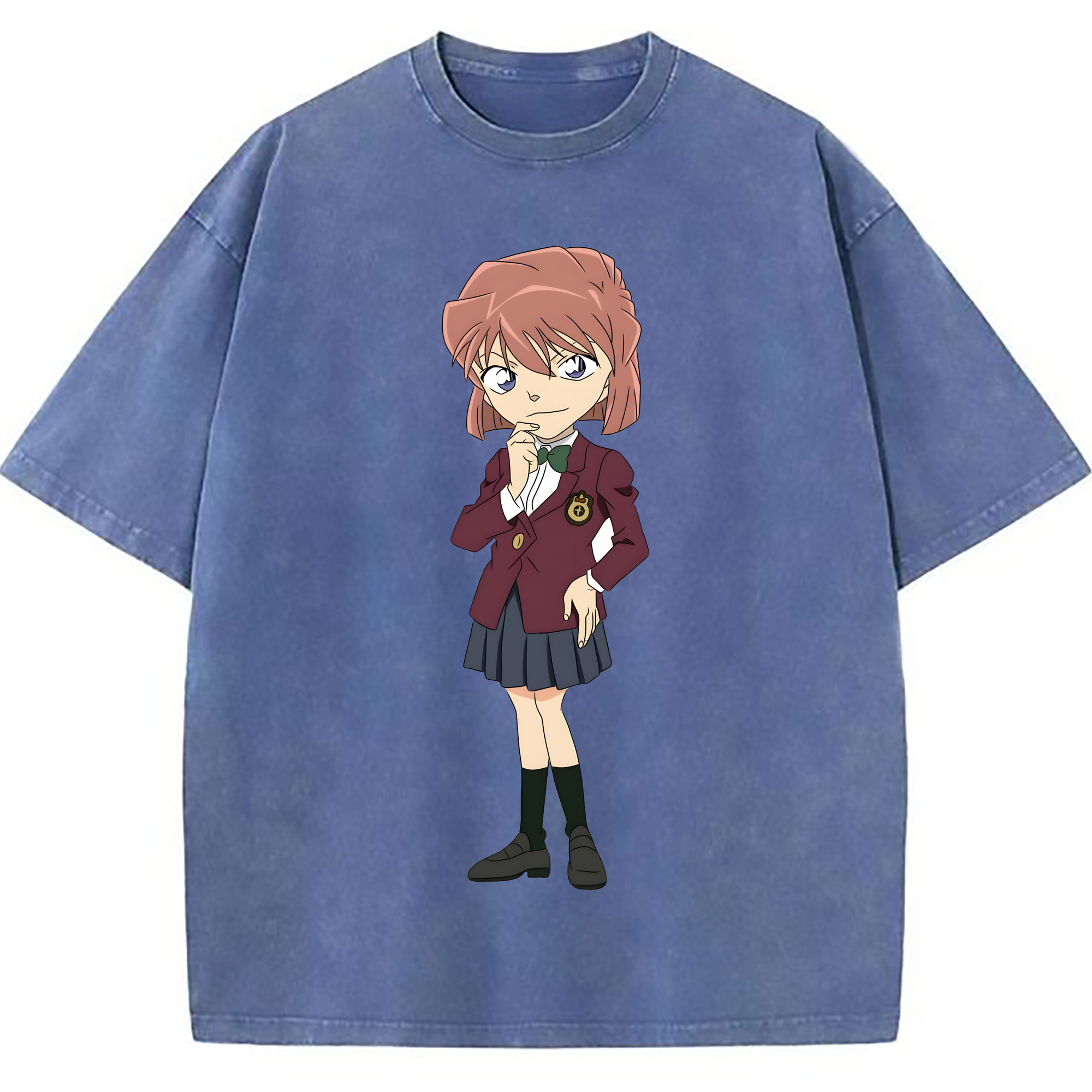 （画像用） 名探偵コナン 灰原 哀 はいばら あい Detective Conan Anita Hailey、Vi Graythorn Haibara Ai 綿100% ヴィンテージ風 半袖Tシャツ（フロントプリント）