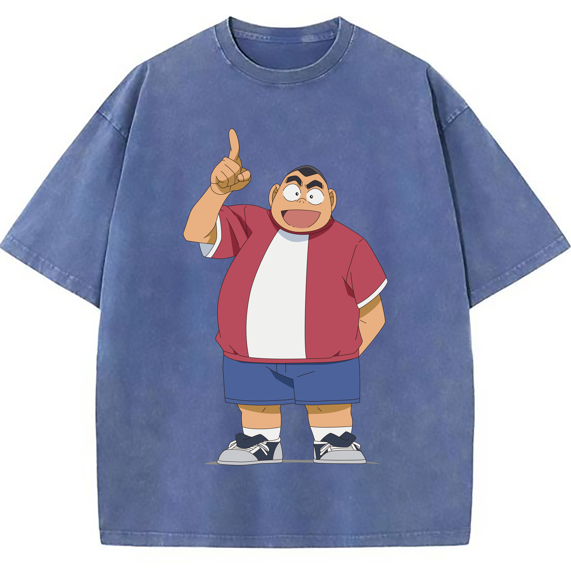 （画像用） 名探偵コナン 小嶋 元太 こじま げんた Detective Conan Kojima Genta 綿100% ヴィンテージ風 半袖Tシャツ（フロントプリント）