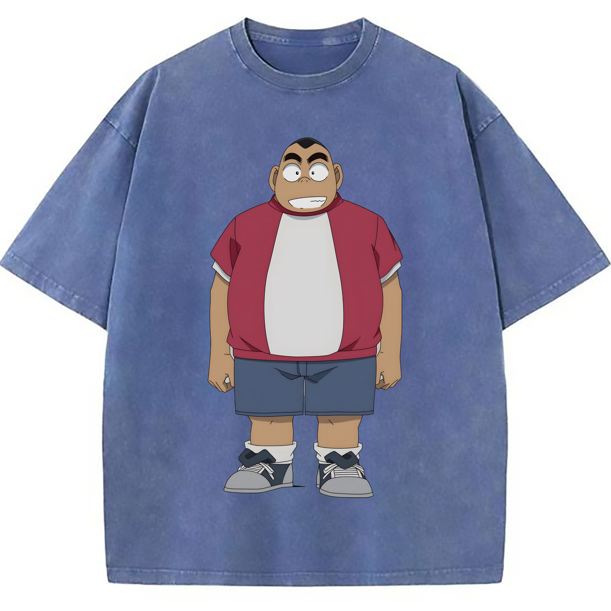 （画像用） 名探偵コナン 小嶋 元太 こじま げんた Detective Conan Kojima Genta 綿100% ヴィンテージ風 半袖Tシャツ（フロントプリント）