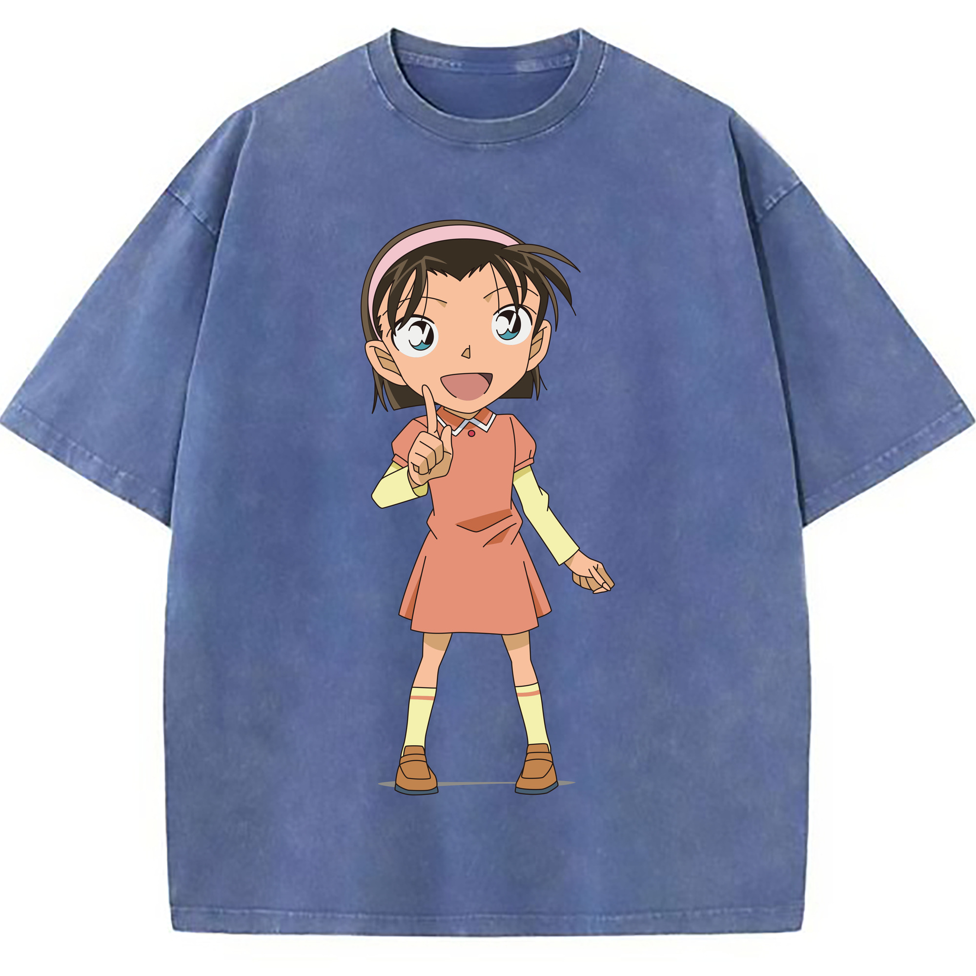 （画像用） 名探偵コナン 吉田 歩美 よしだ あゆみ Detective Conan my Yeager 綿100% ヴィンテージ風 半袖Tシャツ（フロントプリント）