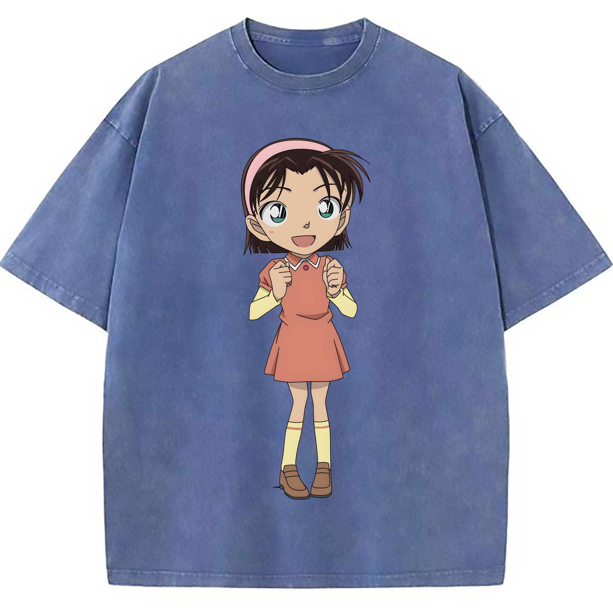（画像用） 名探偵コナン 吉田 歩美 よしだ あゆみ Detective Conan my Yeager 綿100% ヴィンテージ風 半袖Tシャツ（フロントプリント）